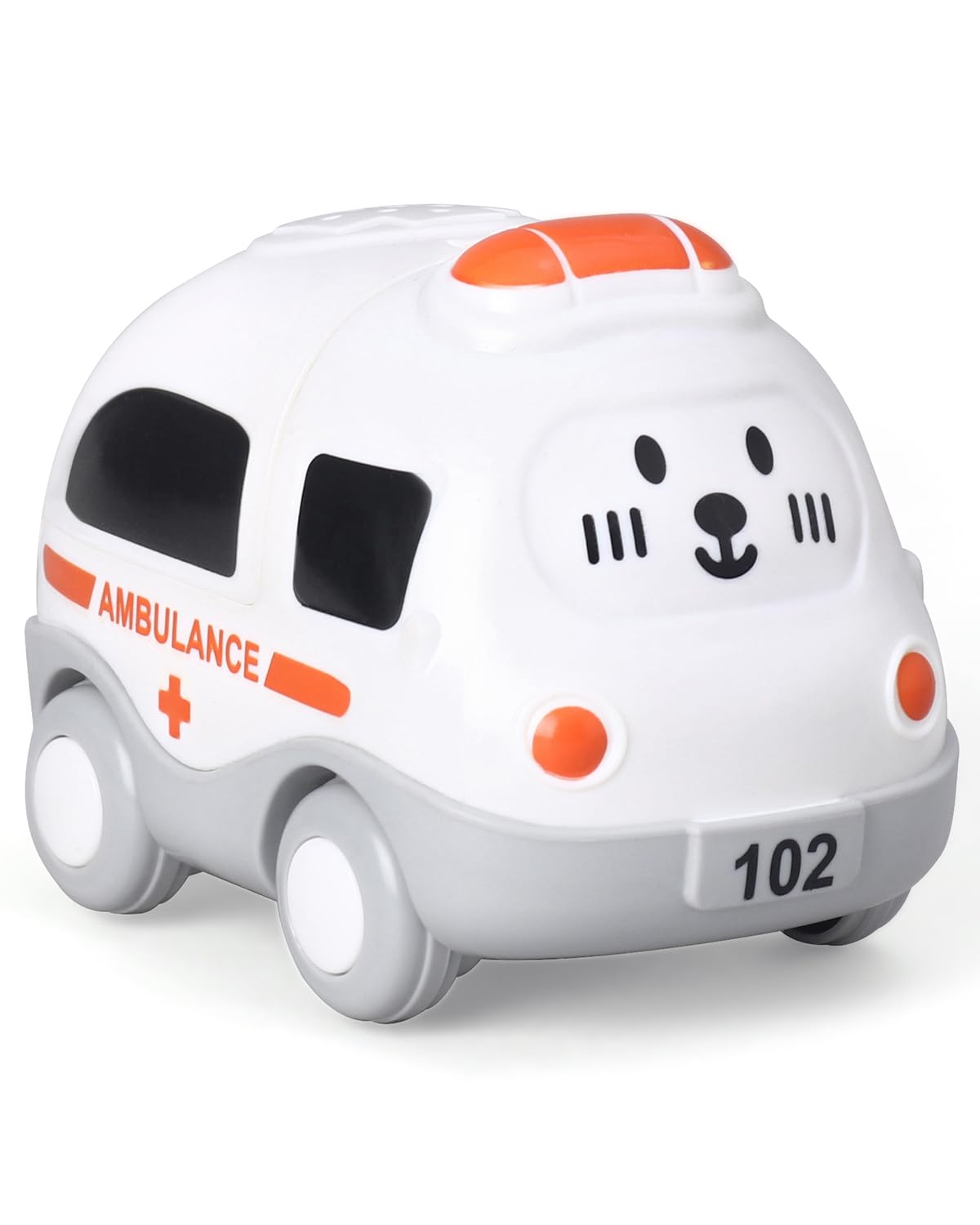 Premium Friction-Powered Ambulance Toy Car for Kids - BIS Certified Safe & Durable White Emergency Vehicle | Perfect for Imaginative Play, Role-Playing Games & Early Learning Development