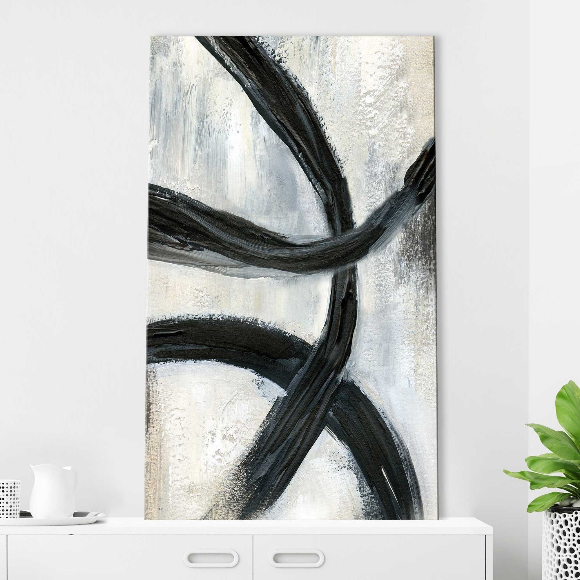 Abstract Rings II by Nan - Modern Canvas Wall Art for Living Room, Bedroom & Office Decor | Handmade Painting for Home & Office