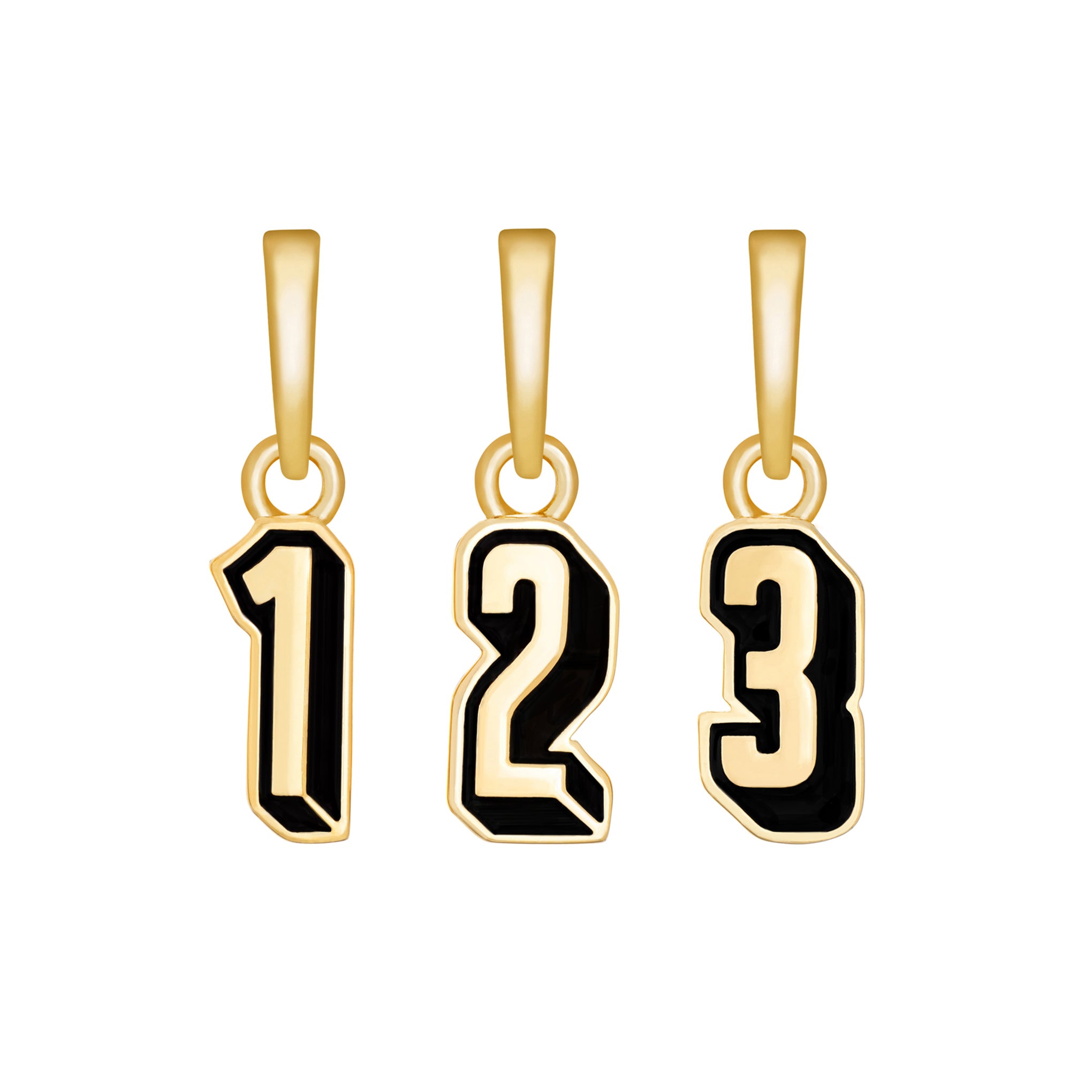 Varsity Number Charms for Jewelry Making - DIY Craft Beads for Necklaces, Bracelets & Keychains - Perfect for Sports Team Gifts & School Spirit Accessories