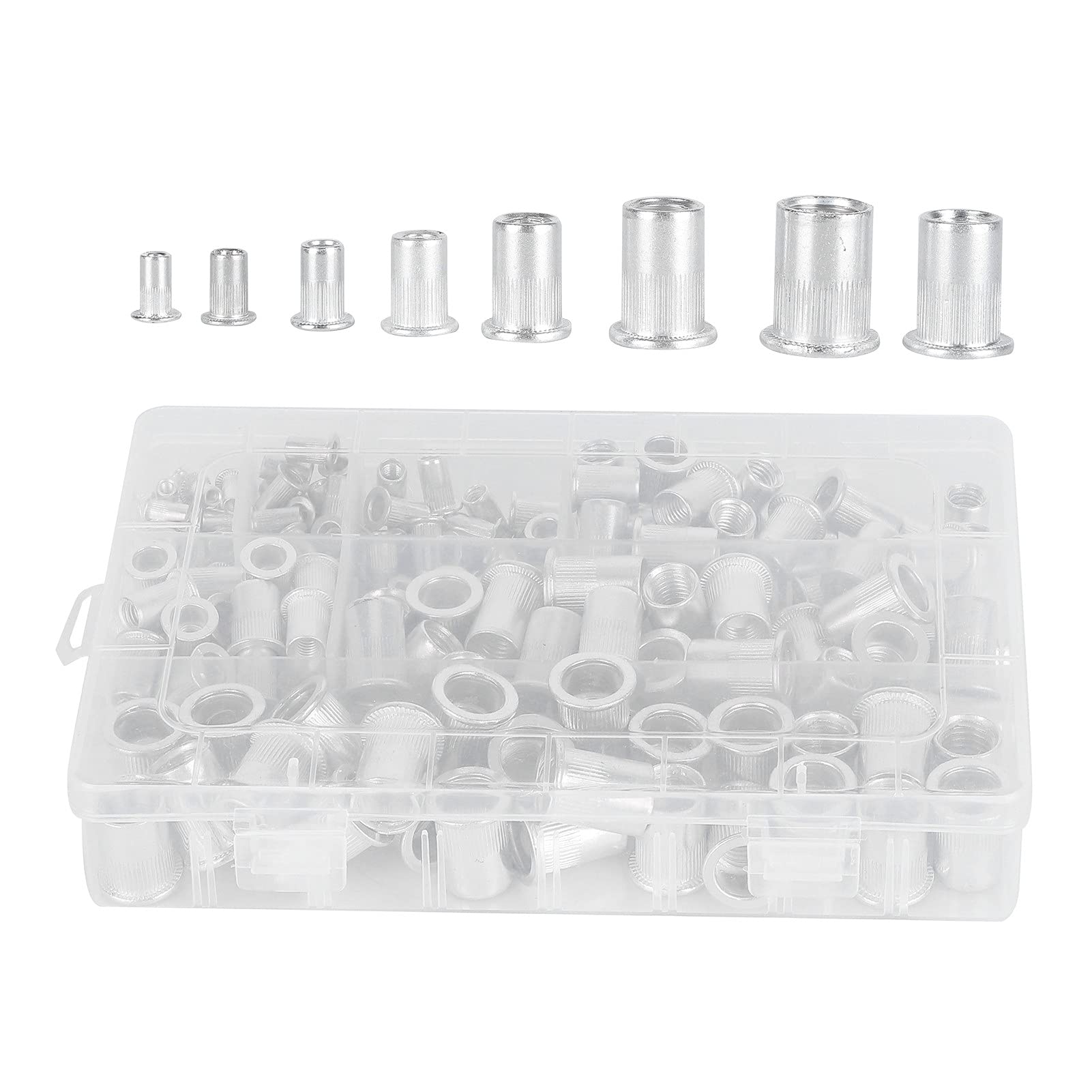 Stainless Steel Rivet Nuts - Heavy Duty Threaded Fasteners for Electrical Appliances & Furniture Installation | Secure Mounting Solution for DIY Projects & Home Repairs