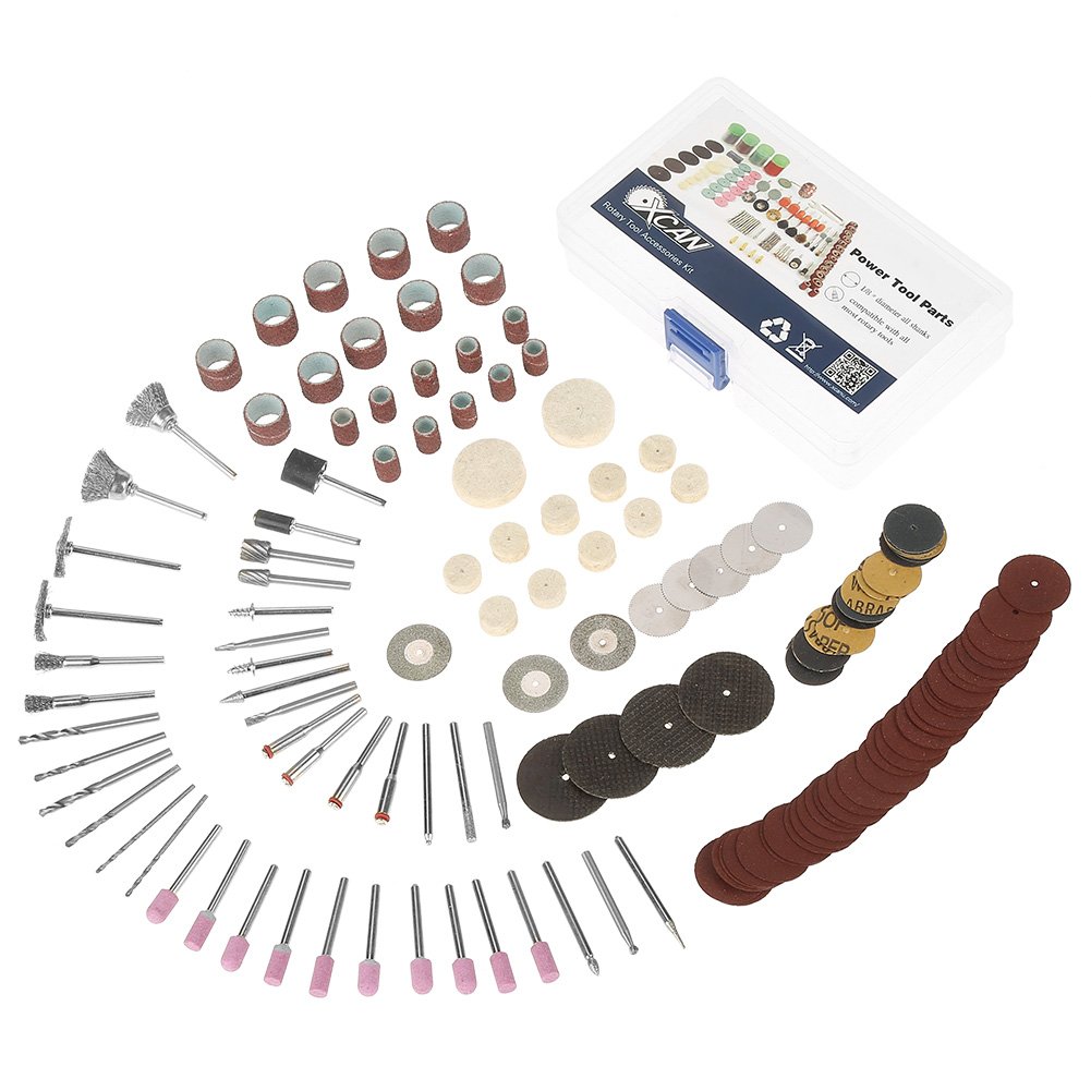 Fdit 141pcs Mini Power Rotary Tool Kit with Electric Grinder, Accessories & Cutting Bits - Perfect for DIY Crafts, Jewelry Making, Wood Carving & Metal Polishing
