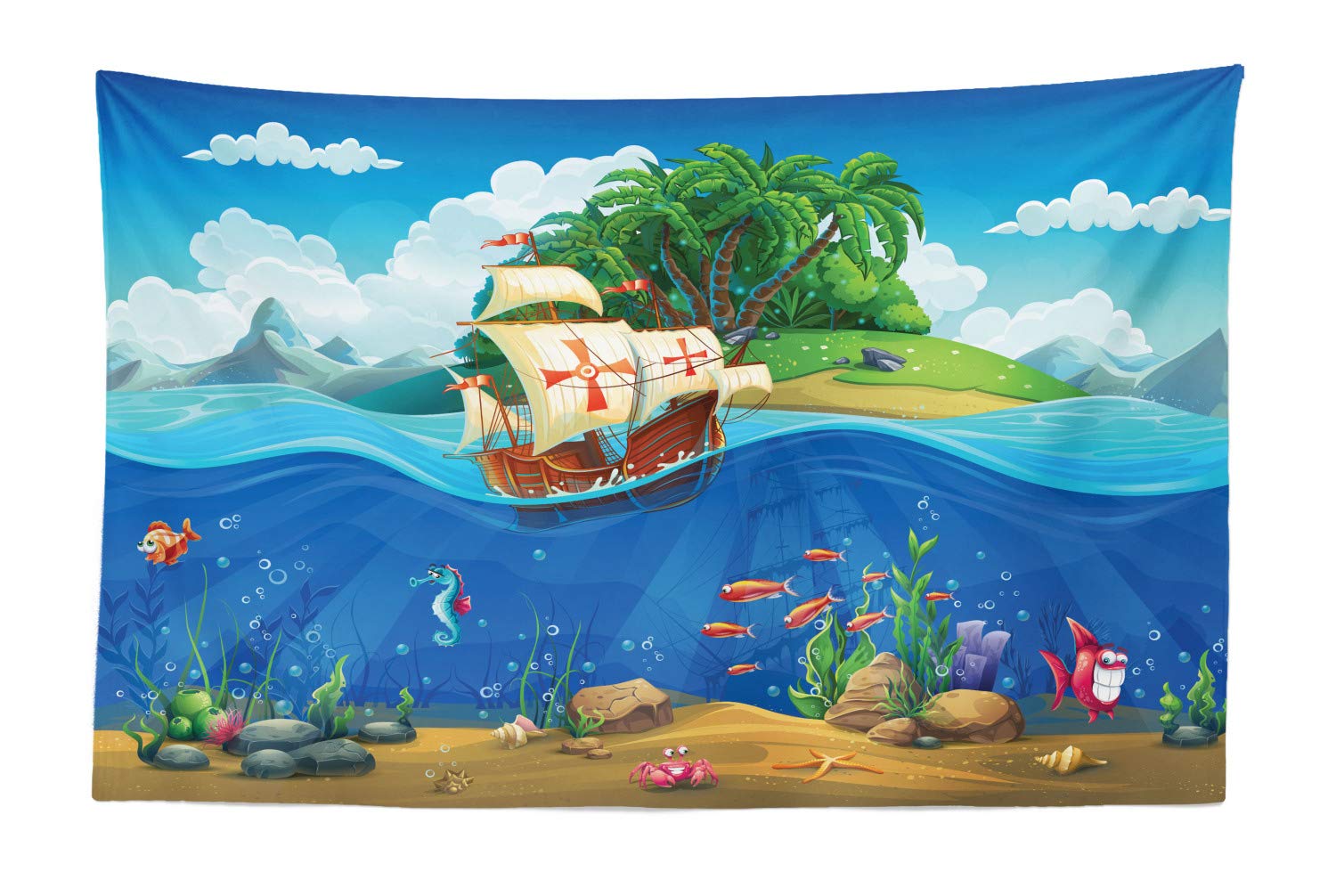 Ambesonne Island Tapestry Wall Art - 45