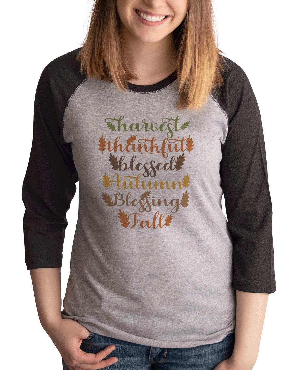 7 ate 9 Apparel Women's Fall Harvest Long Sleeve Shirt | Cozy Autumn Flannel Top for Pumpkin Patch, Thanksgiving & Seasonal Outfits