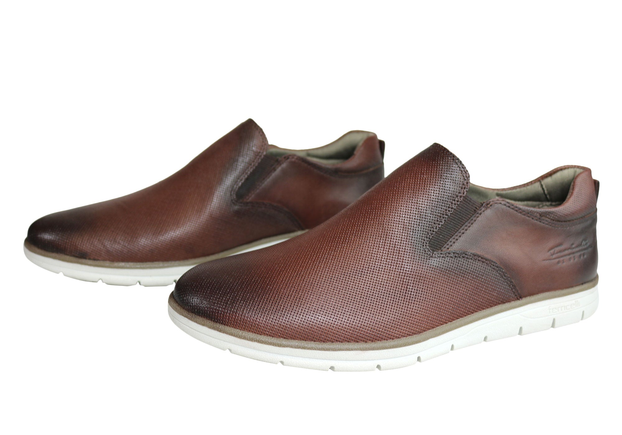 Premium Men's Leather Dress Casual Shoes by Ferricelli Pauly - Handcrafted in Brazil - Perfect for Business, Office & Formal Events