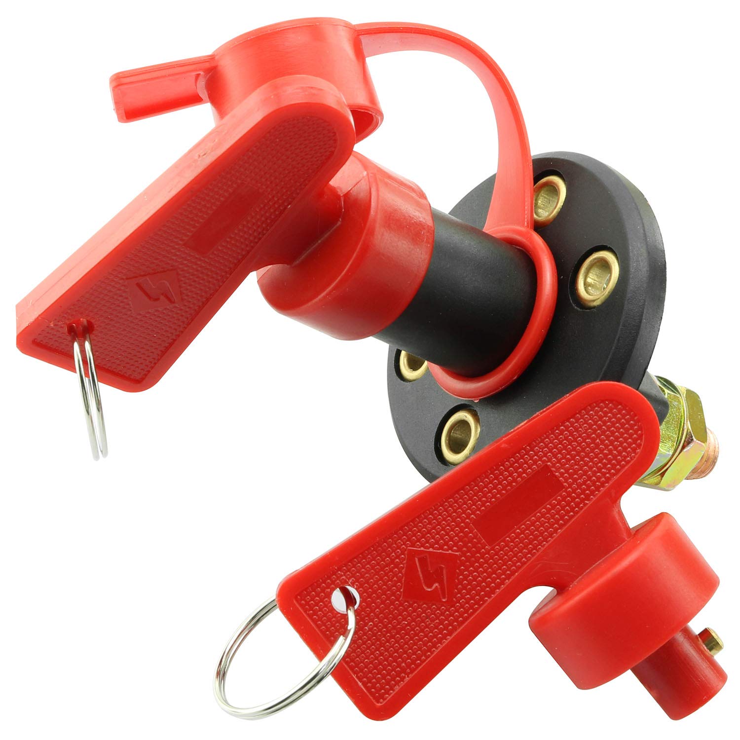 DGZZI 12V/24V Battery Kill Switch with 2 Keys - Waterproof Battery Disconnect Isolator for Car, Truck, Boat & RV - Perfect for Emergency Power Cutoff & Vehicle Storage