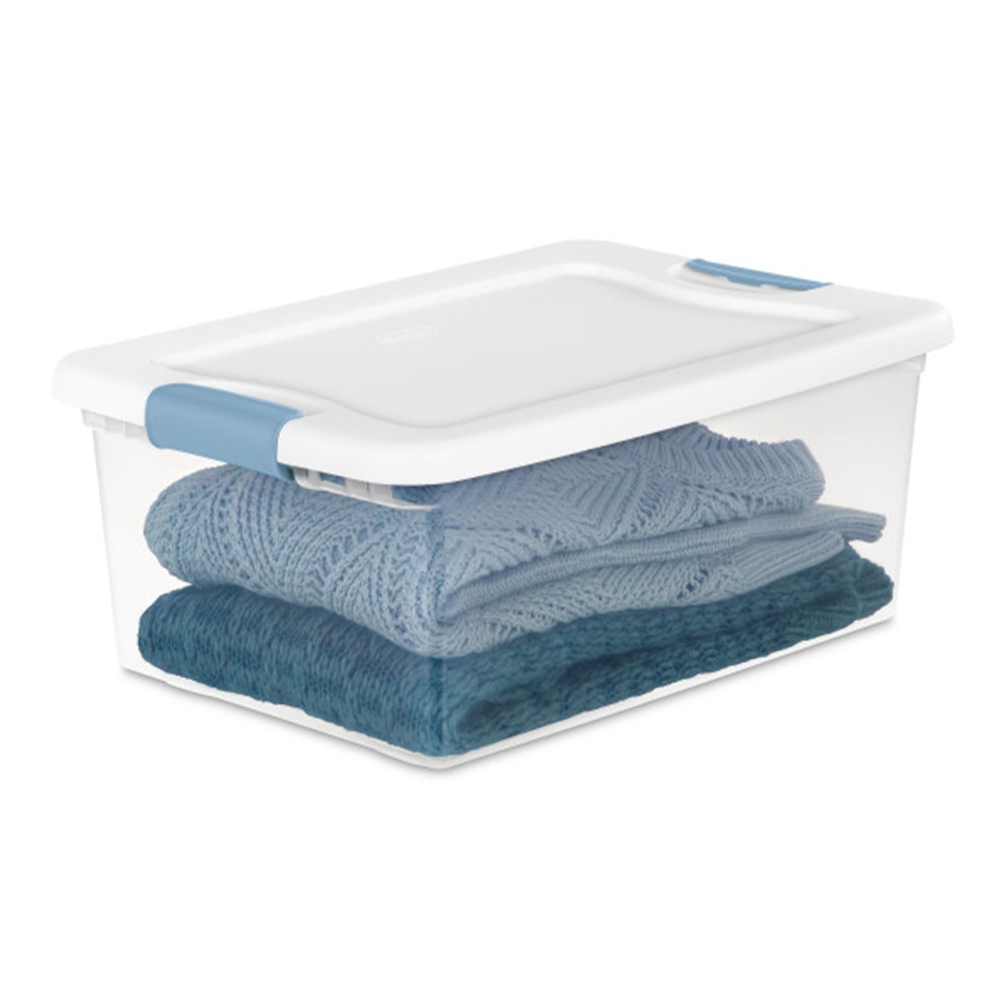 Sterilite 24-Pack 15 Quart Clear Plastic Stackable Storage Bins with Latching Lids - Perfect for Home Organization, Closet Storage & Toy Containers