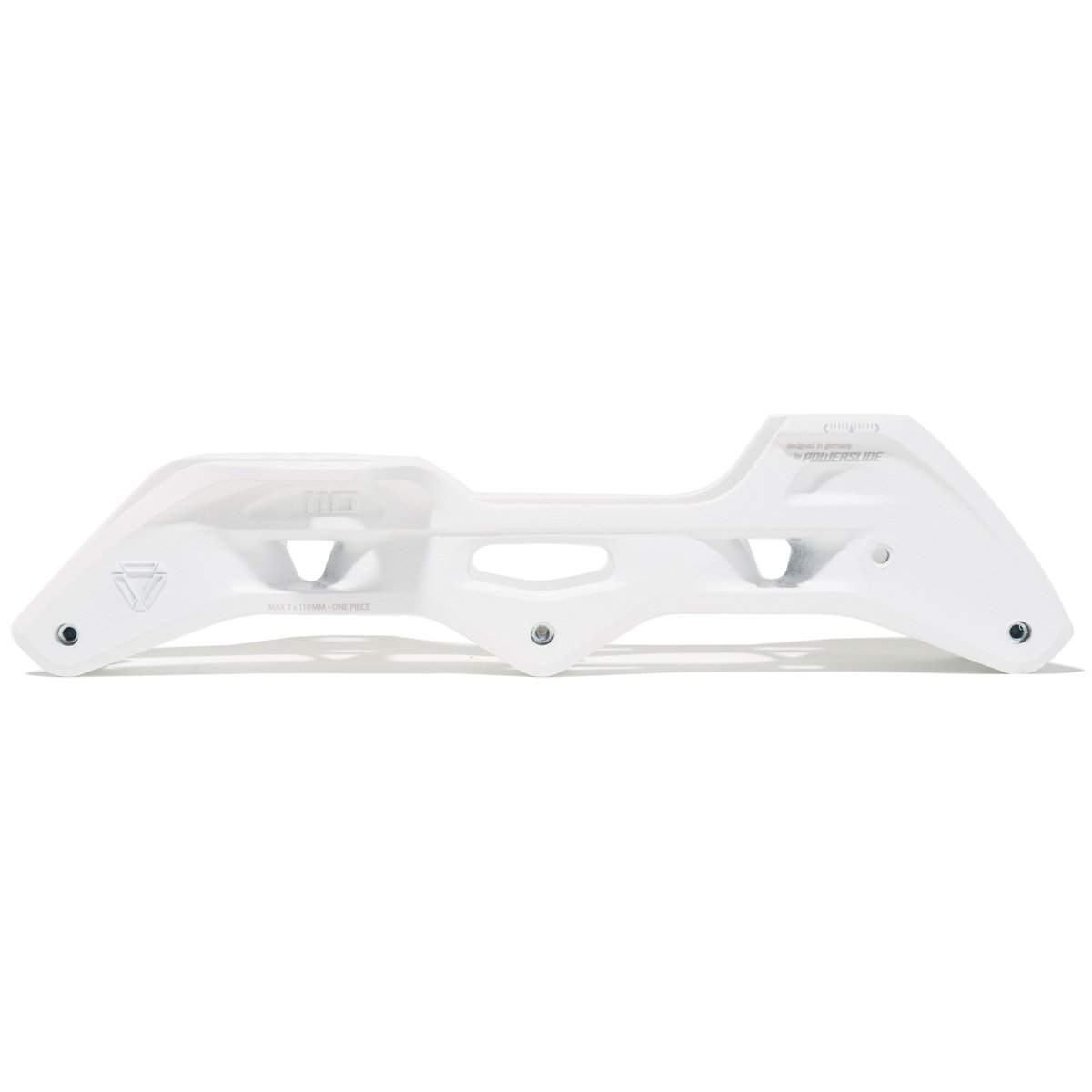 Powerslide Elite Casted Frame Trinity Mount 3x110mm 243mm White - High-Performance Inline Skating Frames for Speed and Agility on Roads and Rinks