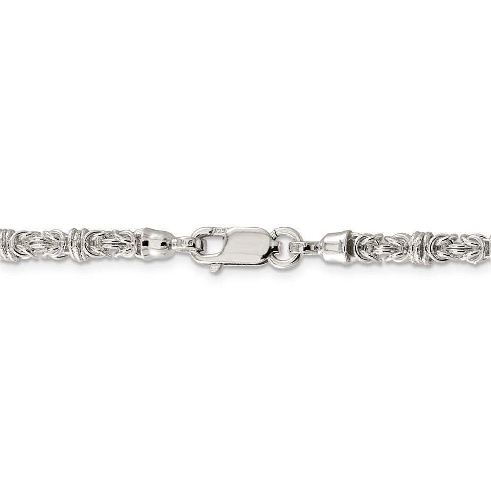 925 Sterling Silver Byzantine Chain Necklace for Women - 18