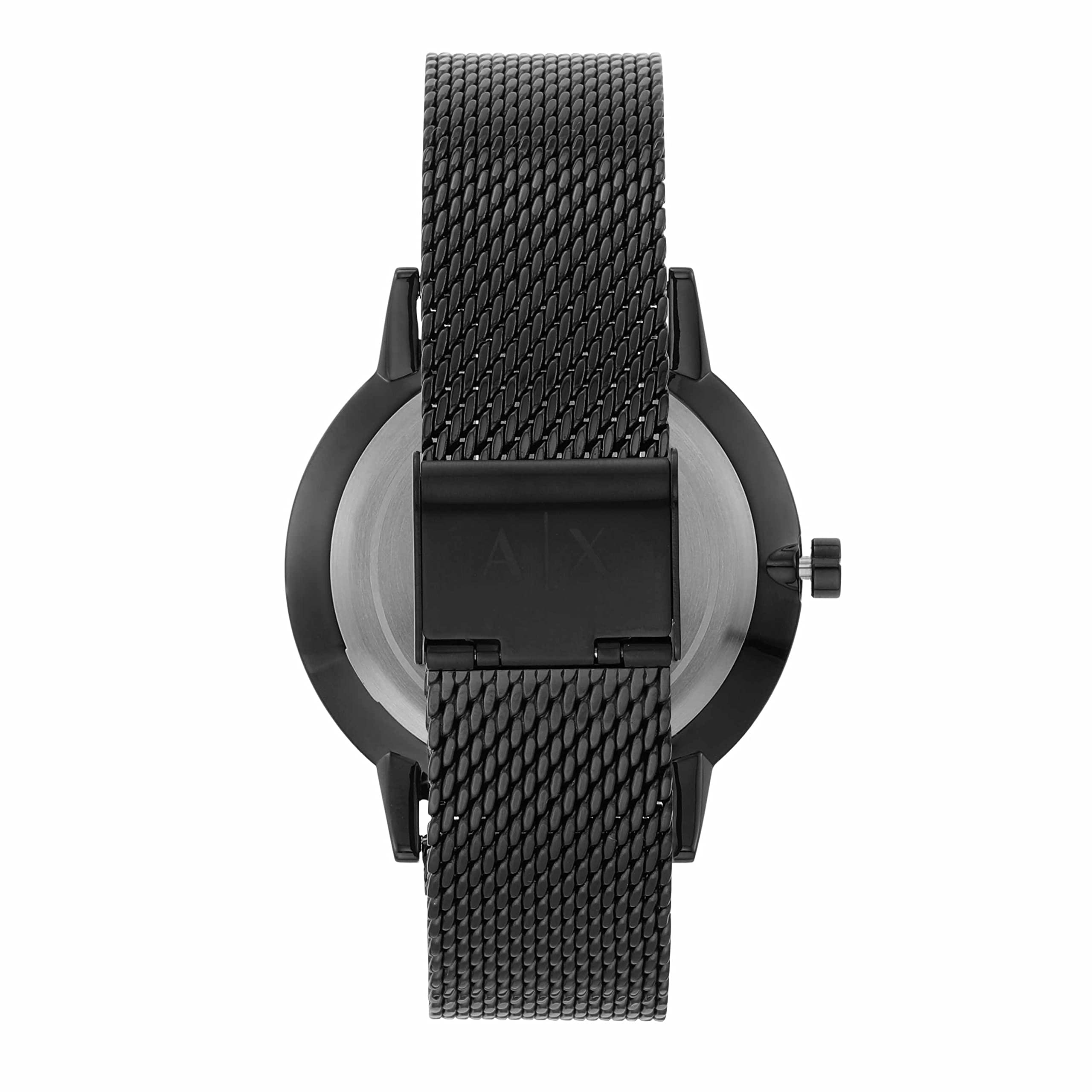Armani Exchange Men's Analog Watch with Three-Hand Display - Stainless Steel or Leather Band - Water Resistant Dress Watch for Business & Casual Wear