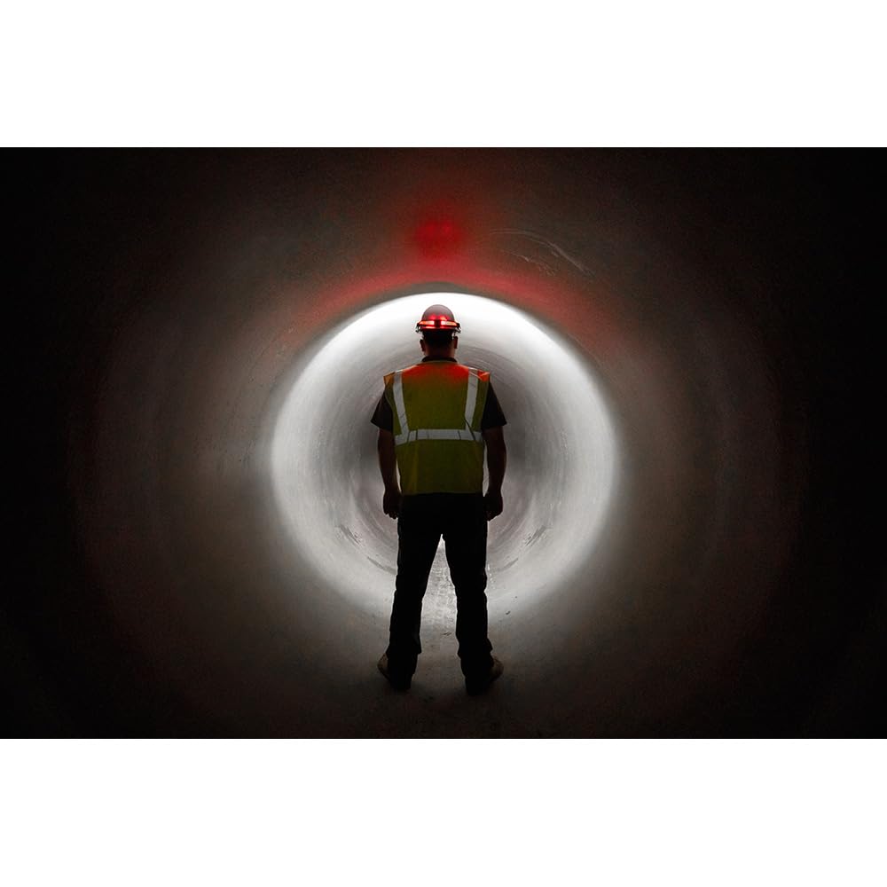 Milwaukee 2116-21 USB Rechargeable Hard Hat Light - Bright LED Headlamp for Construction, Mining & Night Work - Waterproof Safety Helmet Light for Workers