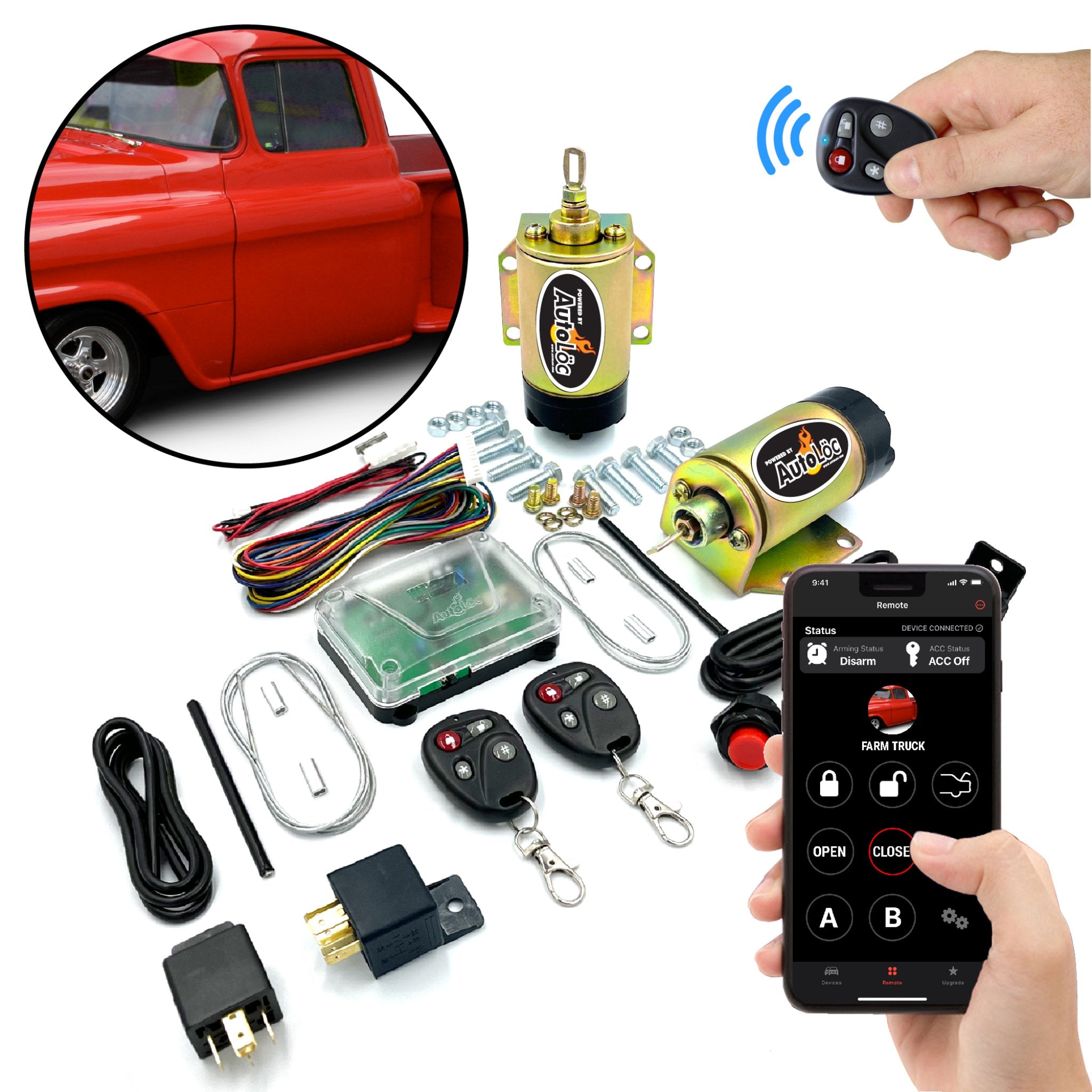 1903-1904 Buick Model B 35lb Remote Door Popper Kit with Keyless Entry - Classic Car Door Handle Upgrade for Easy Access & Security