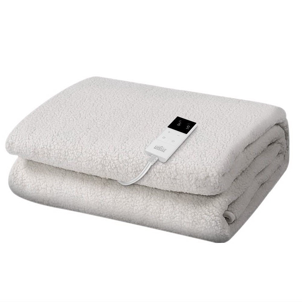 Electric Blanket - 9 Setting Fully Fitted Single Size Bedding for Warmth & Comfort - Perfect for Cold Nights, Winter Sleep & Cozy Relaxation
