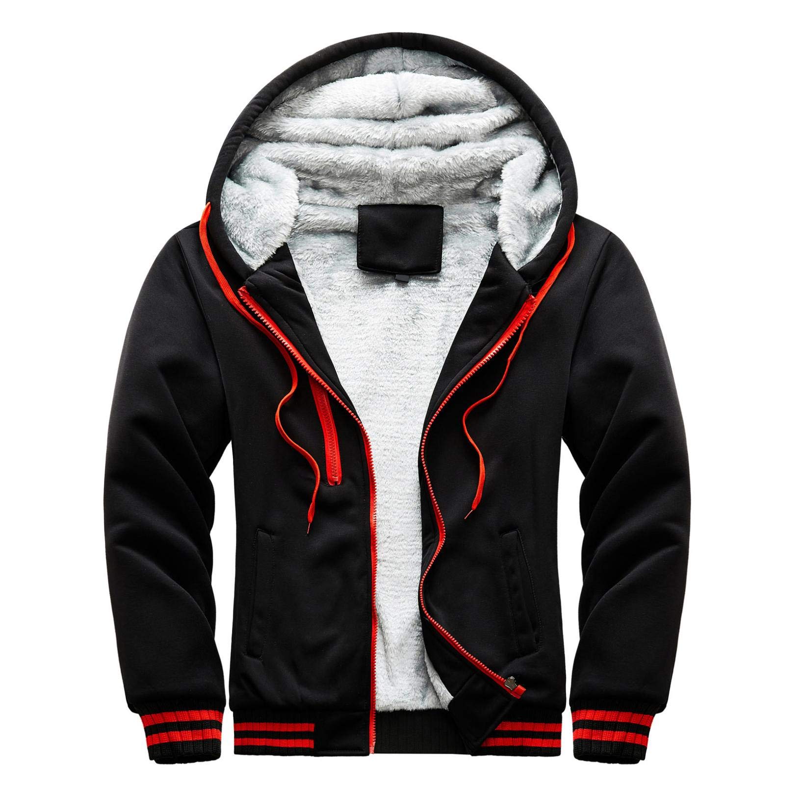 Misaky Teen Boys' Winter Warm Fleece Hooded Zipper Jacket - Cozy Outerwear for School, Outdoor Activities & Casual Wear