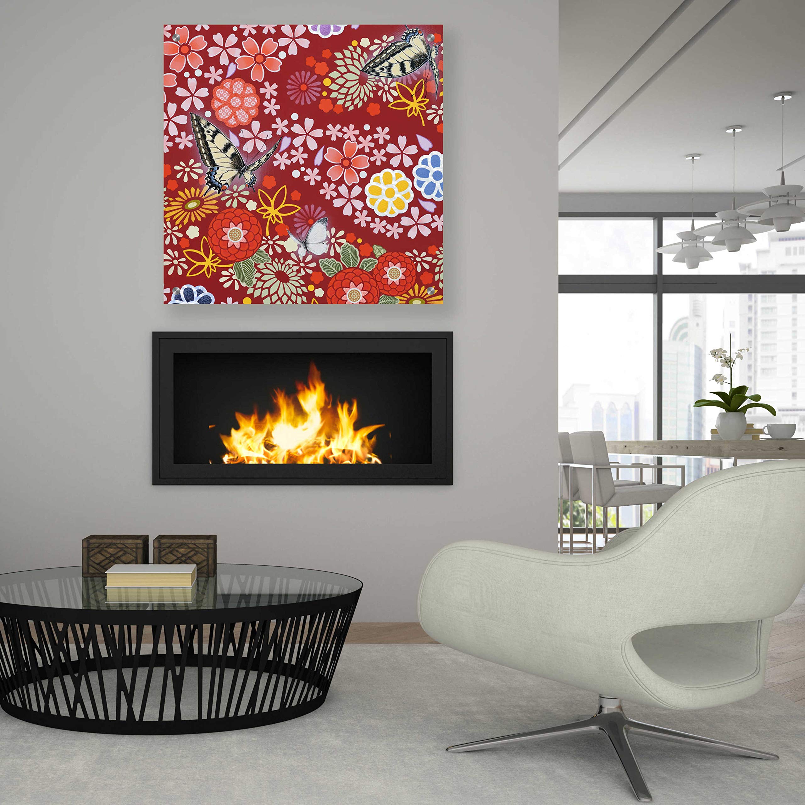Epic Graffiti 'Spring and Autumn Flow' by Zigen Tanabe - 36x36 Inch Acrylic Glass Wall Art Decor - Modern Abstract Painting for Living Room, Bedroom & Office