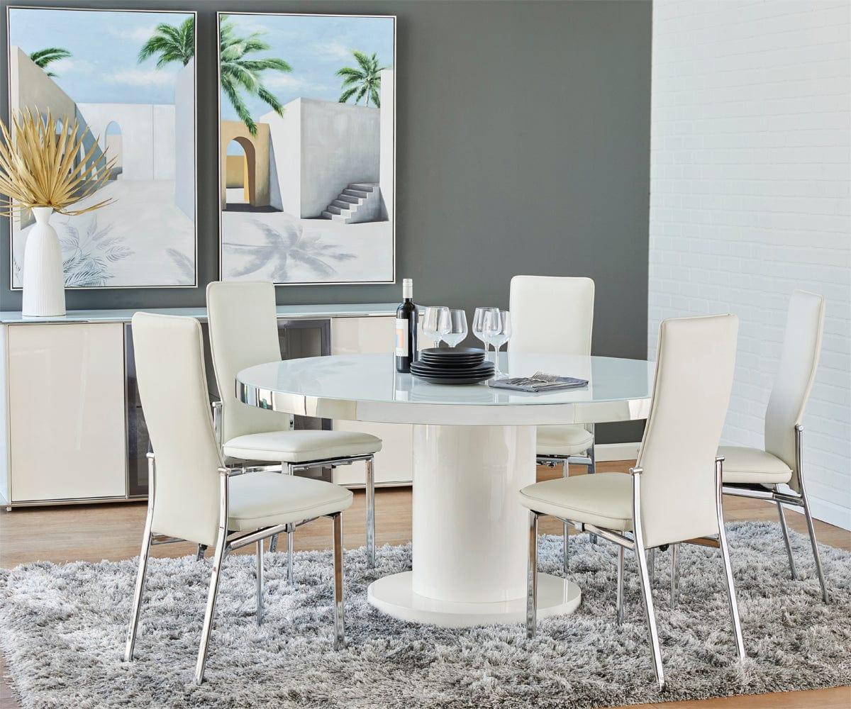 Lykke High Back Dining Chair - Modern Upholstered Kitchen Chair with Wooden Legs - Perfect for Dining Room, Kitchen, and Office Use