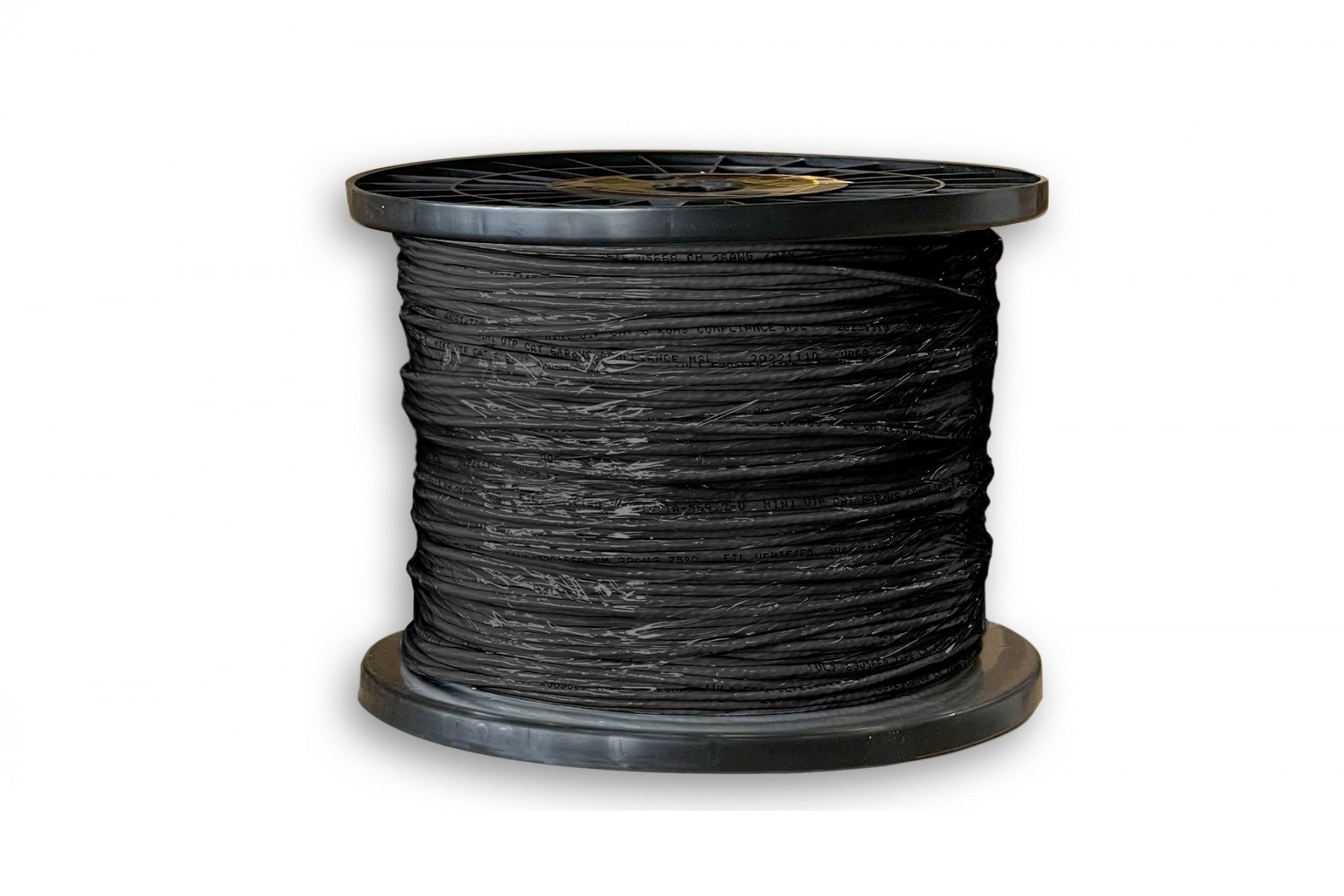 CAT.6A Slim Ethernet Bulk Cable 1000ft - High-Speed Network Cable for Home & Office - Black - Ideal for Gaming, Streaming & Data Centers