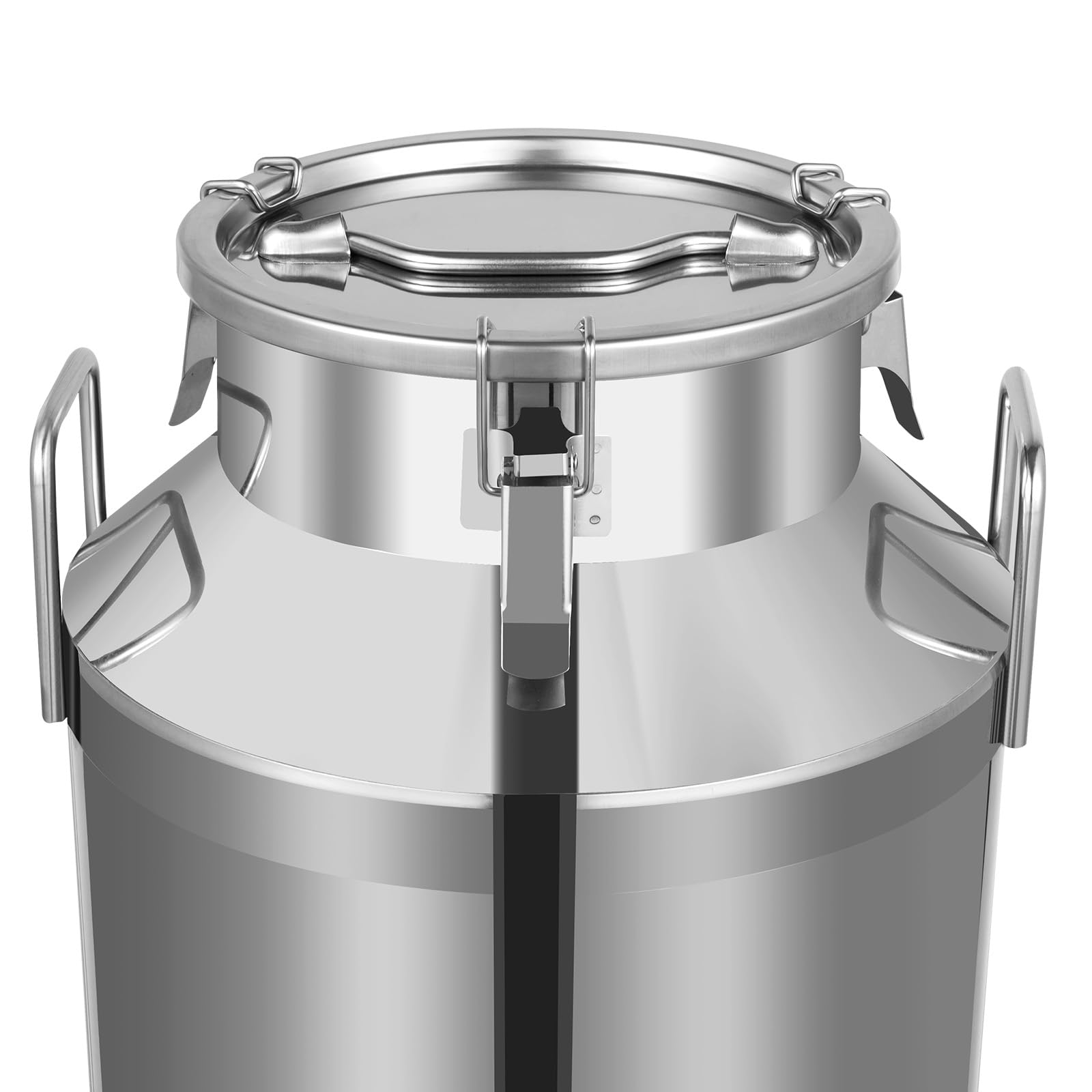 Ethedeal 60L/15.85Gal Stainless Steel Milk Canister - Food Grade Dairy Storage Container for Milk, Cream & Cheese (Silver) - Perfect for Farm, Dairy Production & Commercial Kitchen Use