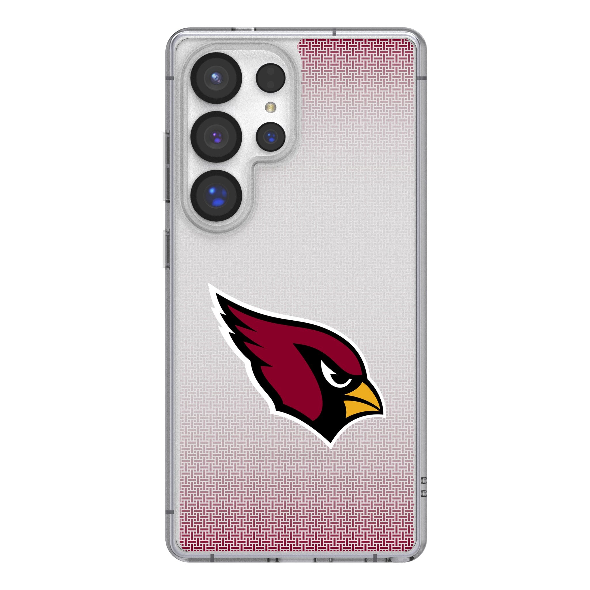 Arizona Cardinals Clear Linen Phone Case for Samsung Galaxy S21 S22 Ultra - Slim Protective Cover for Football Fans & Game Day