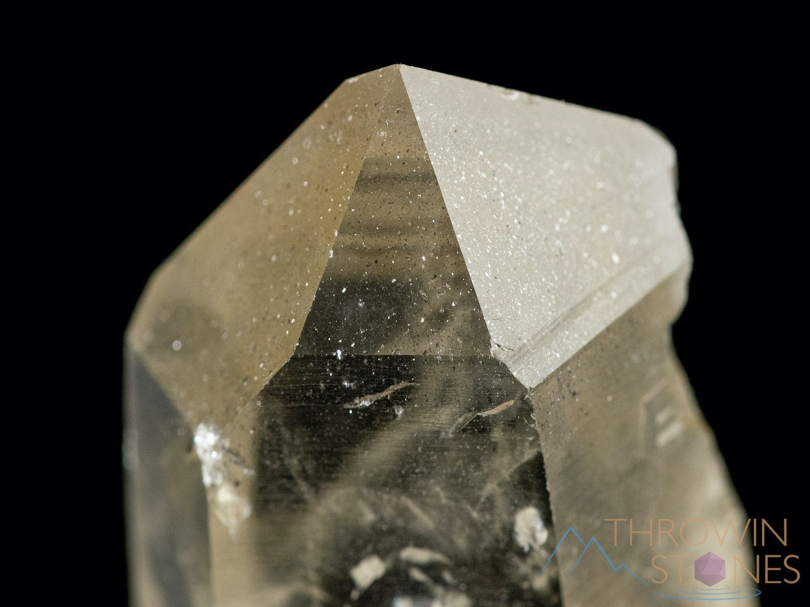 Natural Citrine Crystal Point with Pyrite Phantom - Raw Healing Stone, November Birthstone, Home & Office Decor, Spiritual Gifts - Perfect for Meditation, Reiki, Feng Shui & Crystal Collections