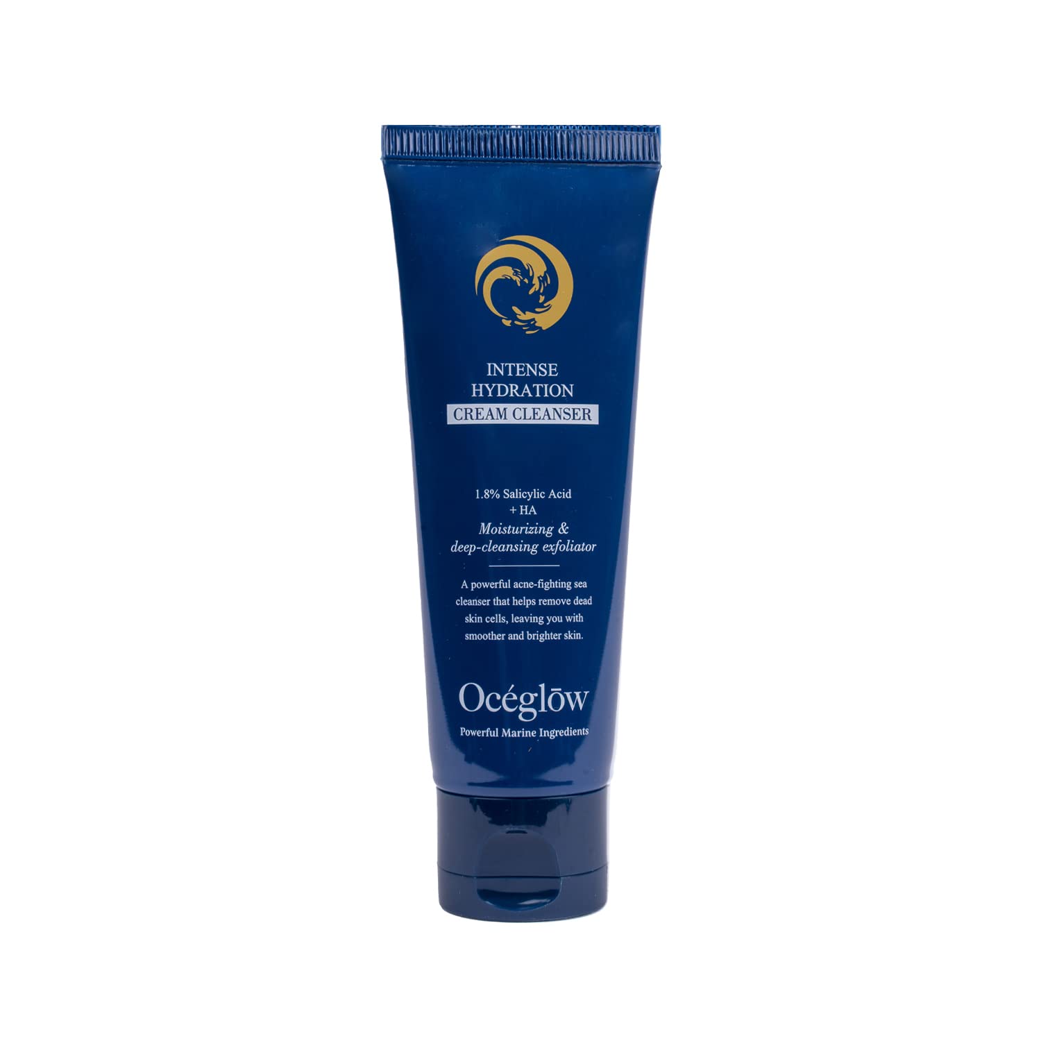 OCEGLOW Powerful Marine Extracts Face Wash with 1.8% Salicylic Acid & Hyaluronic Acid - Deep Hydration & Pore Clearing for Acne-Prone Skin | Gentle Cleanser for Women & Men (75ml) | Perfect for Daily Skincare Routine & Travel