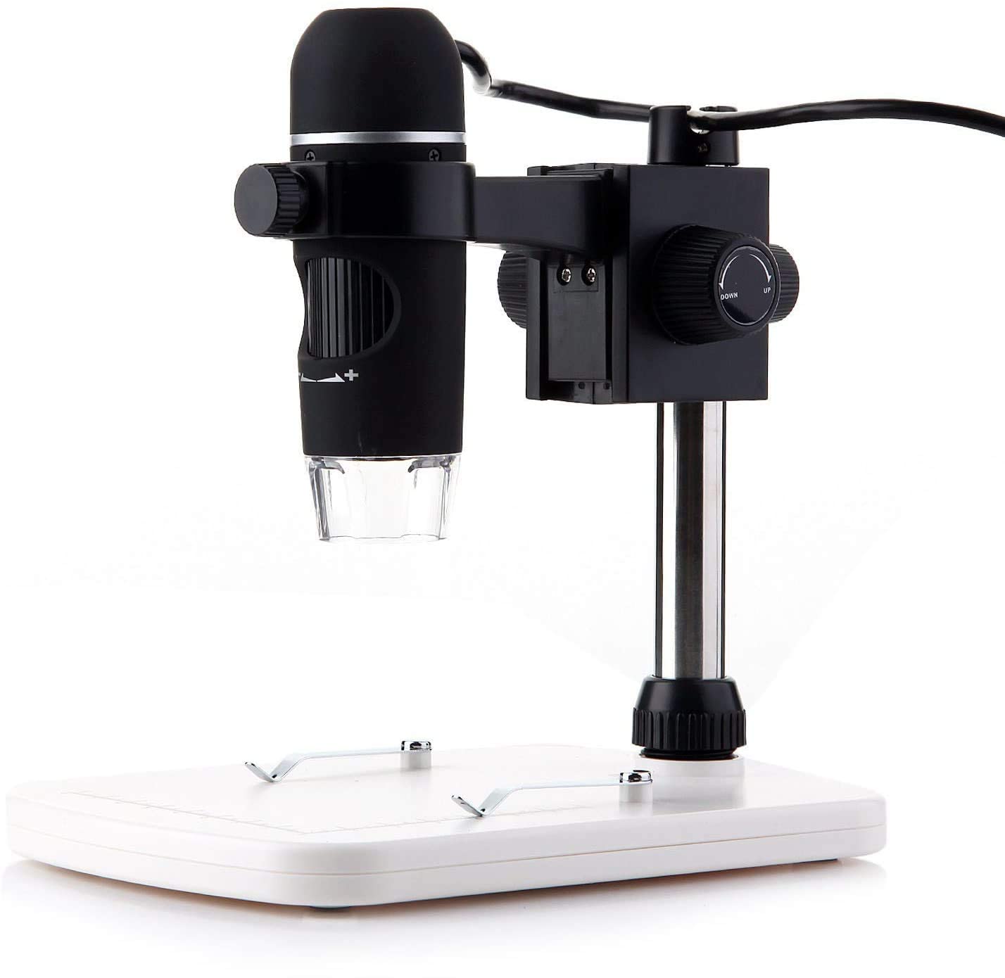 UM012C 5MP 300X Magnification USB Digital Microscope with 8 LED Lights - Portable for Coin Inspection, Jewelry Appraisal, PCB Repair & Science Education