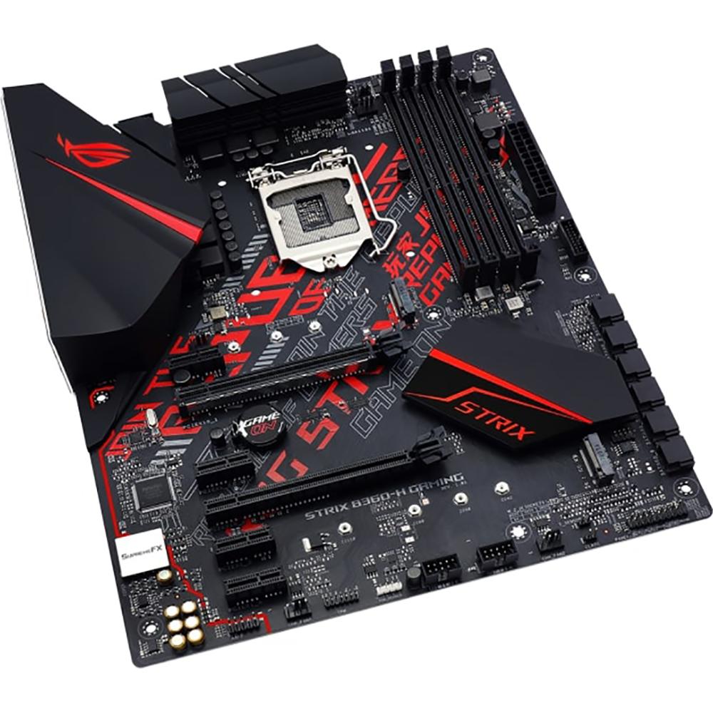 ASUS ROG STRIX B360-H Gaming Motherboard - LGA1151 Socket, Intel B360 Chipset, ATX Form Factor - Perfect for PC Gaming & Streaming Builds