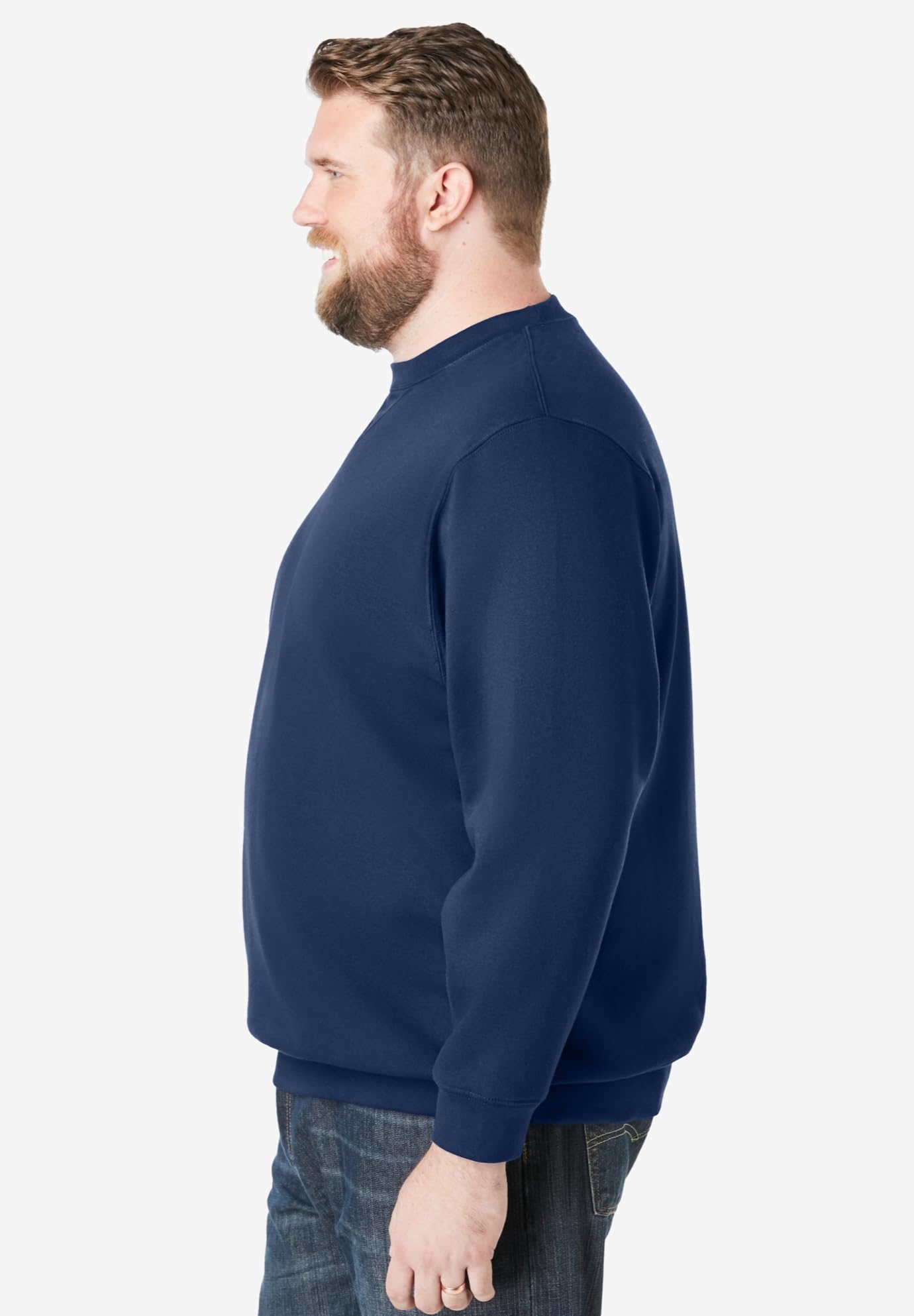 KingSize Men's Big & Tall Fleece Crewneck Sweatshirt - Warm & Comfortable Oversized Sweater for Plus Size Men - Perfect for Casual Wear, Lounging & Cold Weather Outfits