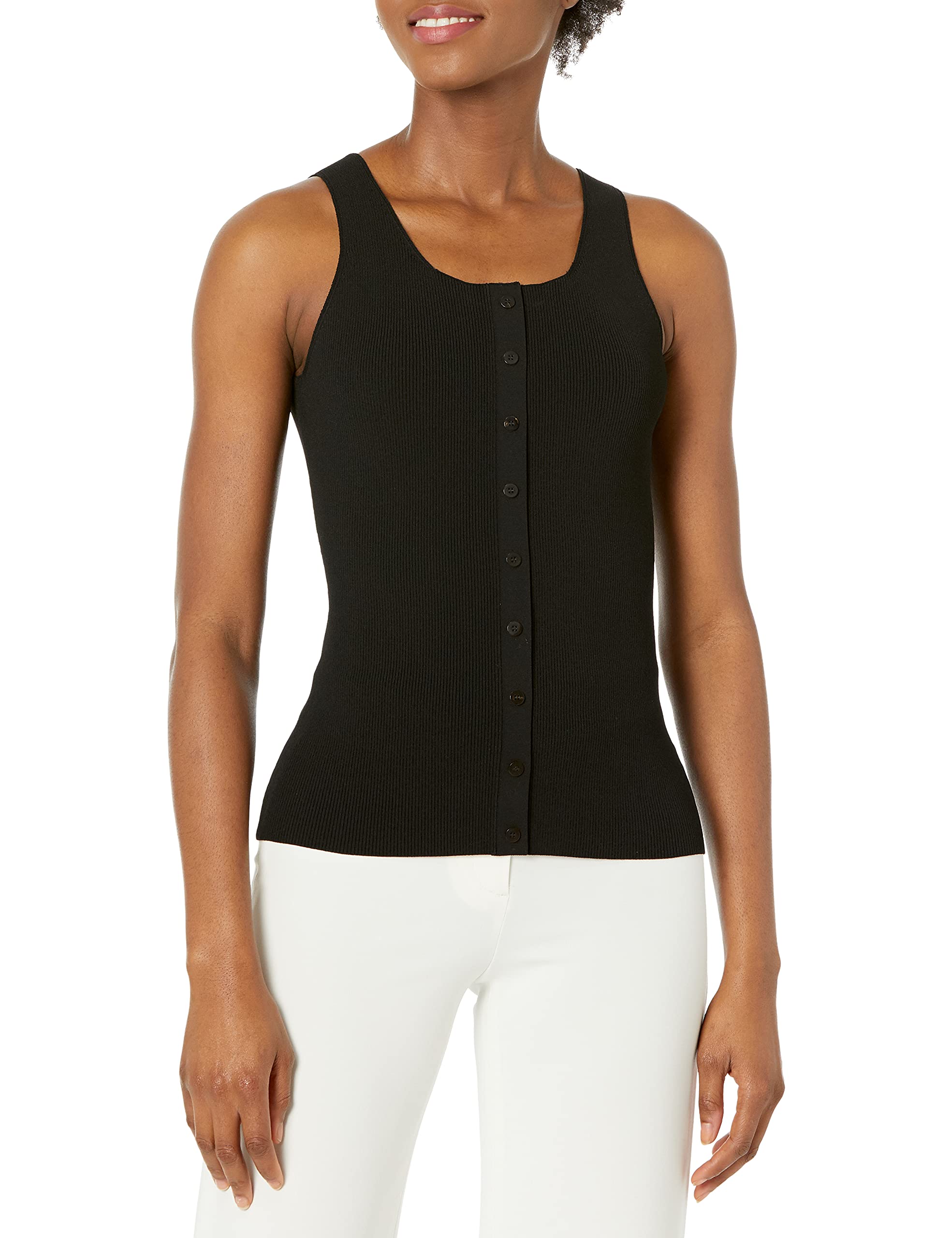 Theory Women's Button Up Tank Top - Slim Fit Casual Blouse for Work & Layering | Perfect for Office, Business Casual & Everyday Wear