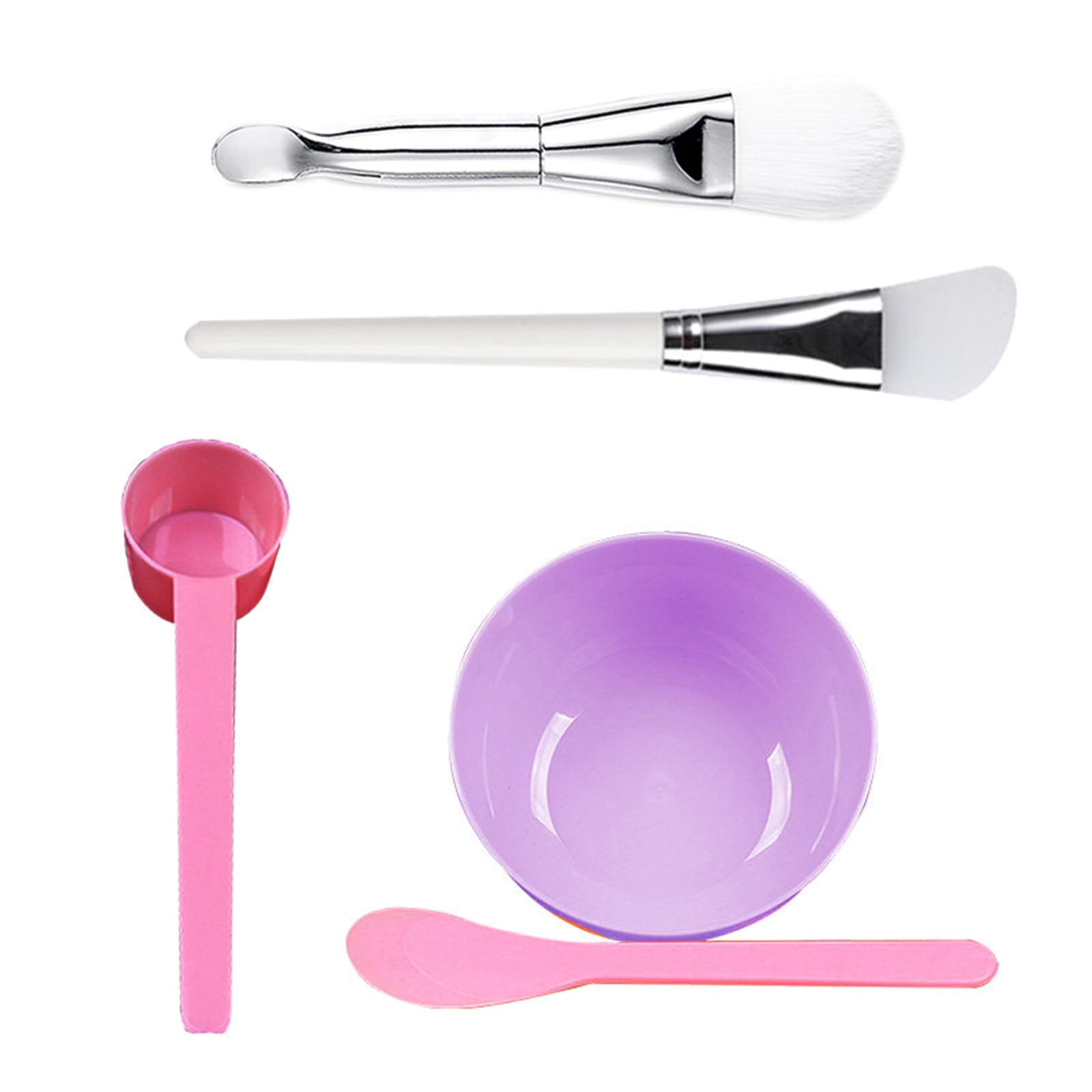 **Professional Silicone Face Mixing Bowl Set with Soft Brushes - Perfect for Makeup, Skincare & DIY Beauty Treatments**    **使用场景:** Ideal for makeup artists, skincare routines, DIY face masks, and professional beauty treatments.