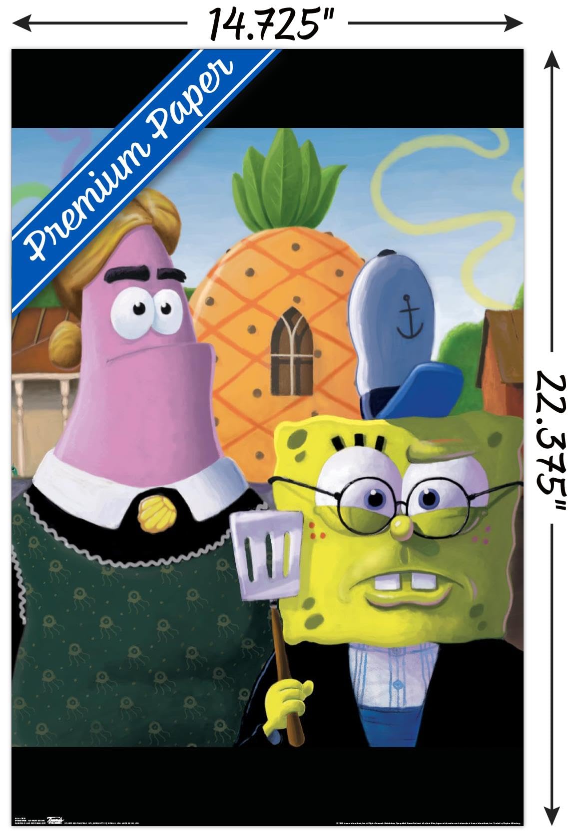 Trends International Nickelodeon SpongeBob SquarePants American Gothic Wall Poster - 14.725