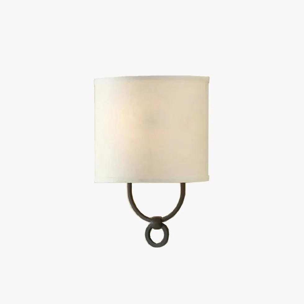 Modern White Ring Shaped Fabric Wall Lights - Elegant Home Decor for Living Room, Bedroom & Office Lighting