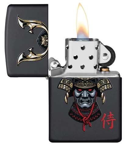 Zippo Lighter - Samurai Helmet Design Windproof Refillable Metal Lighter for Outdoor Camping, Hiking & Everyday Carry (ECDC)