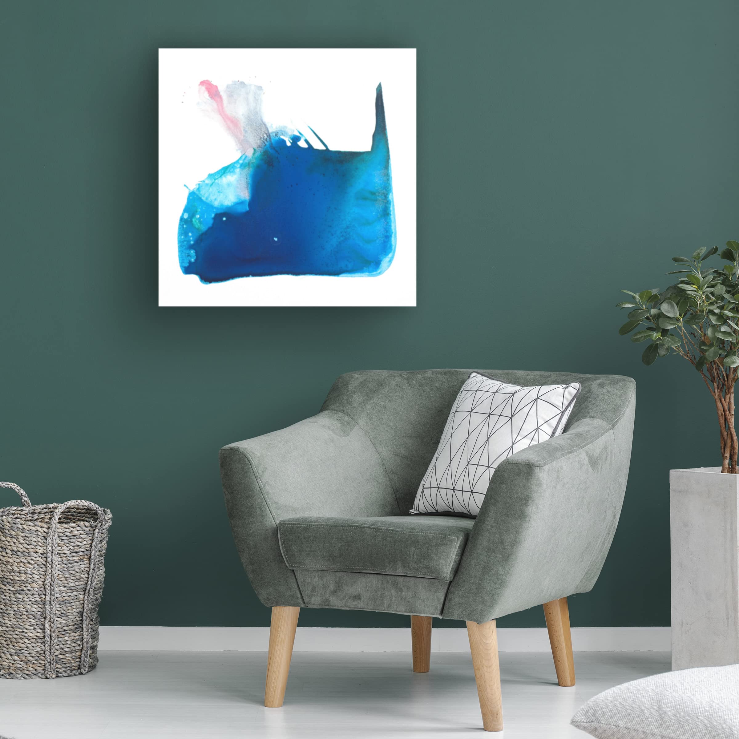 Valerie Russell 'Blowhole' Canvas Wall Art Print - Ocean Wave Seascape Painting for Beach House Decor, Living Room & Bedroom Wall Decor