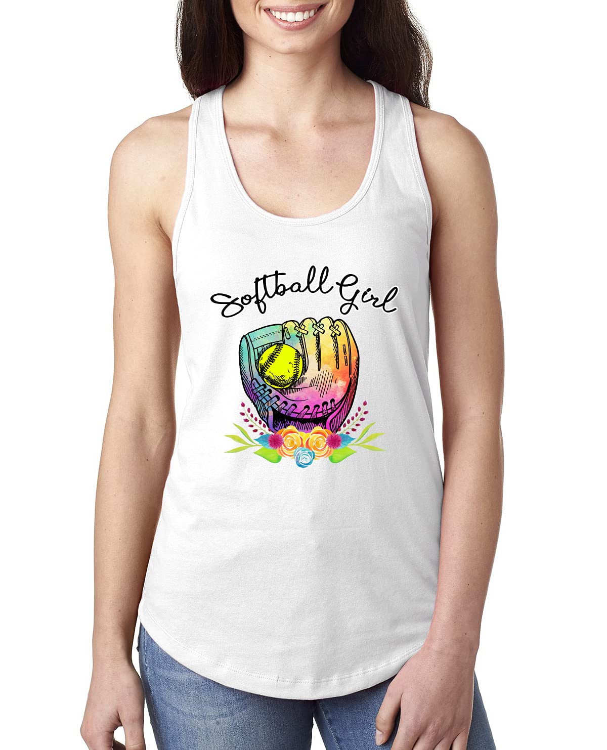 Stylish Softball Tank Top for Women - Breathable Racerback Athletic Shirt for Sports & Training | Perfect for Softball Games, Gym Workouts & Casual Wear