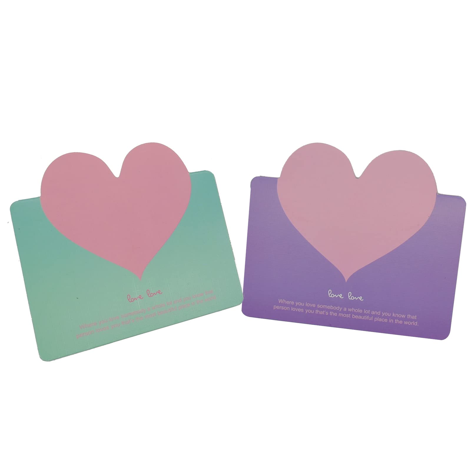 100Pcs Foldable Love Heart Greeting Cards - Valentine's Day, Christmas, Wedding, Birthday Cards Bulk Set | Perfect for DIY Crafts, Party Favors, Gift Wrapping & Special Occasions