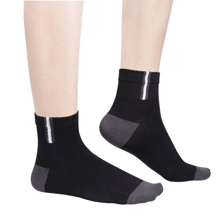 Breathable Bamboo Ankle Socks for Men - Moisturizing Thin Mid Crew Casual Socks (5/10 Pairs) - Perfect for Work, Gym & Everyday Comfort