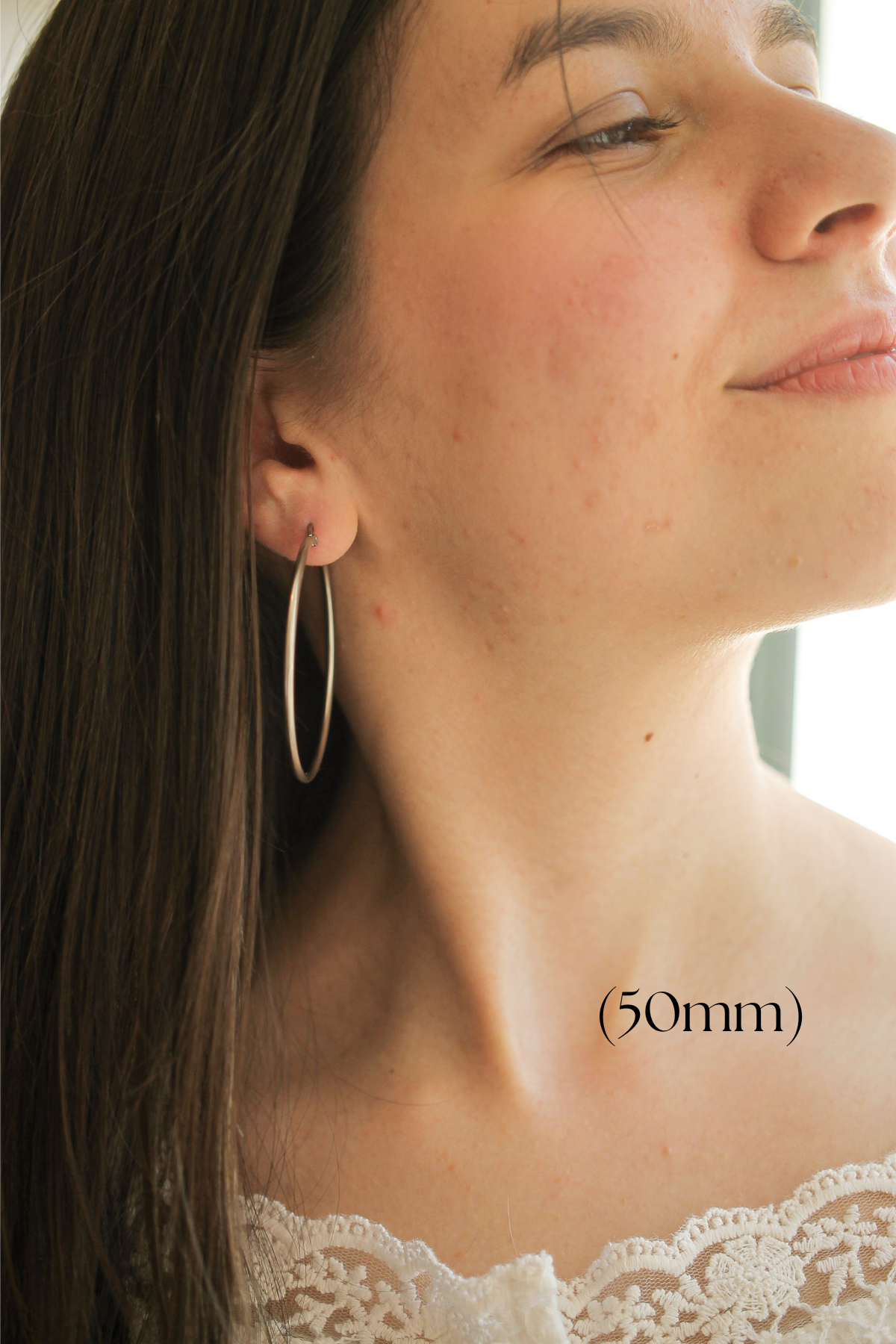 Silver Megan Hoop Earrings - 4 Size Options for Women | Perfect for Everyday Wear, Parties & Gifts