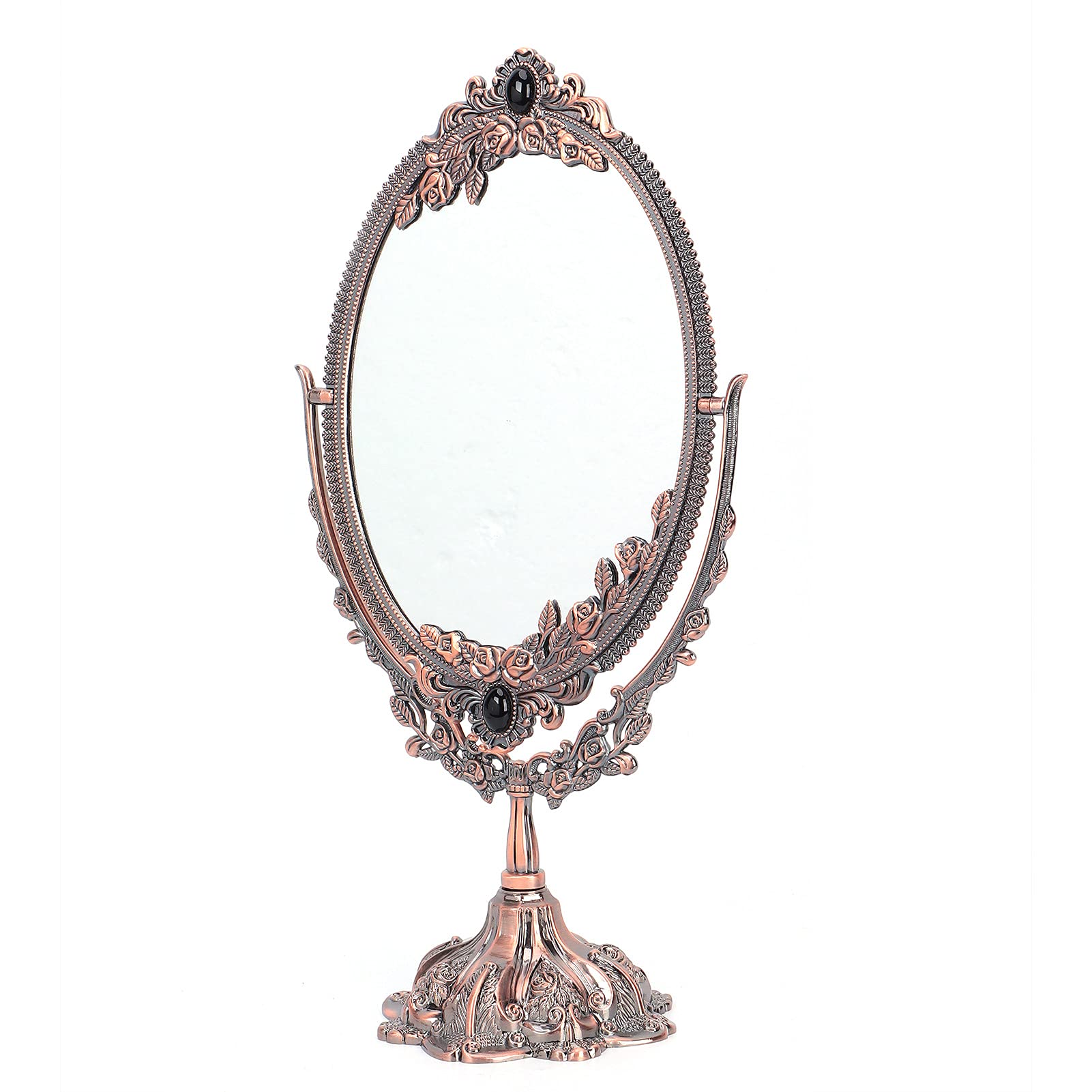 Vintage Makeup Mirror with 360° Rotation - Strong & Stylish Retro Vanity Mirror for Dressing Table, Birthday & Christmas Gifts - Perfect for Home Decor, Beauty Routine & Gift-Giving Occasions