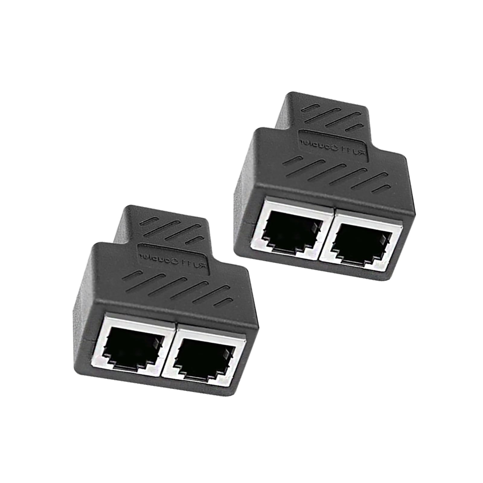 Ethernet Splitter 2 Pack - High Speed Network Cable Splitter for Cat5, Cat5e, Cat6, Cat7 - LAN Internet Connector for Home Office, Gaming & Streaming Setup