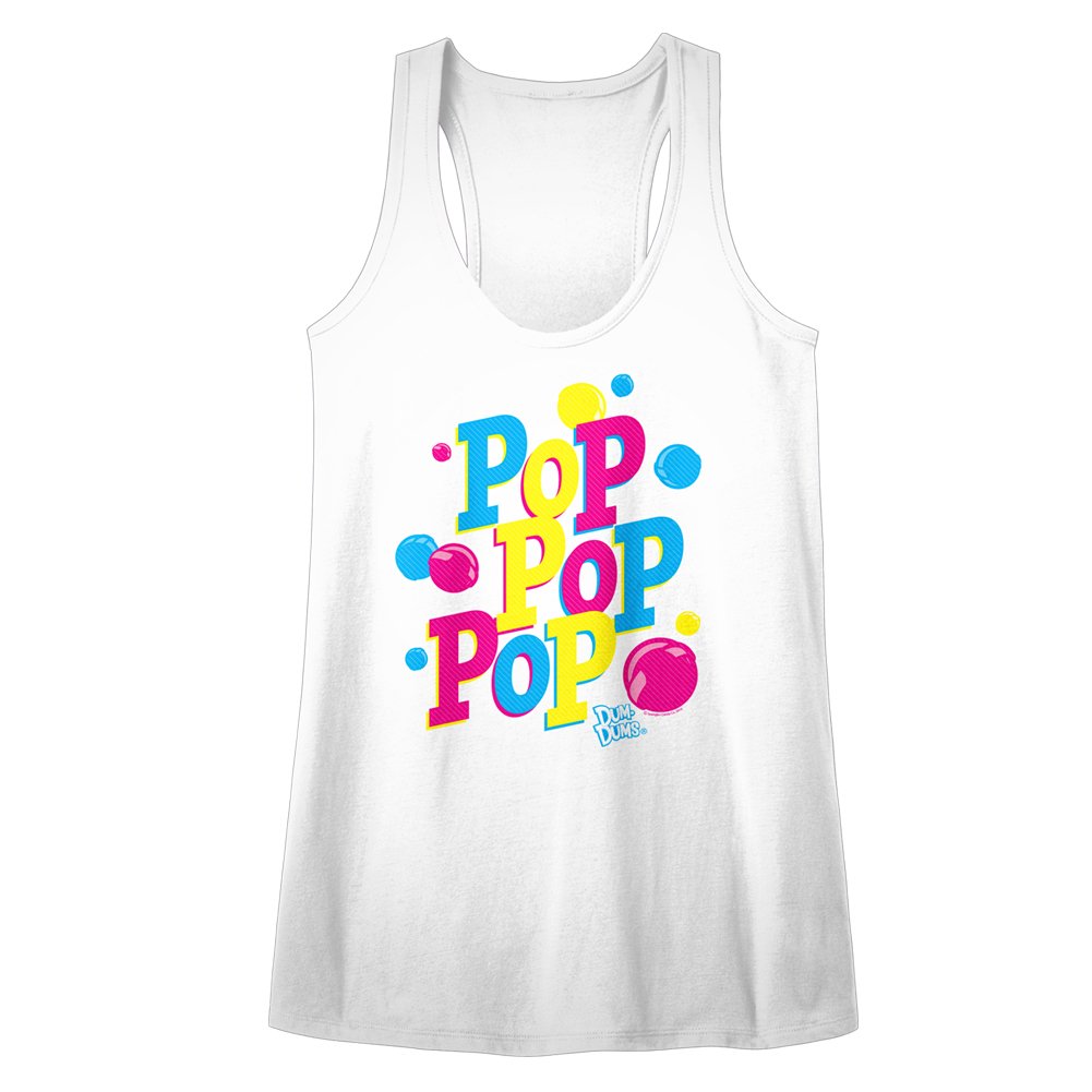 Dum Dums Sugar Candy Lollipop Women's Racerback Tank Top | Fun Graphic Tee for Candy Lovers, Summer Outfits & Casual Wear