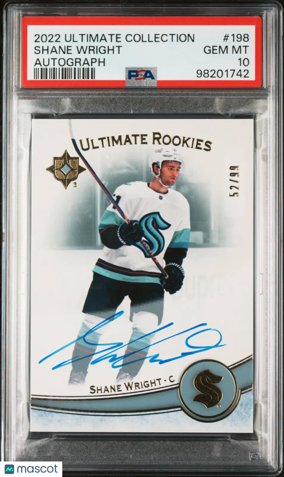 2022 Upper Deck Ultimate Collection Shane Wright Rookie Auto Hockey Card PSA 10 Gem Mint /99 - Perfect for NHL Collectors & Hockey Memorabilia Enthusiasts