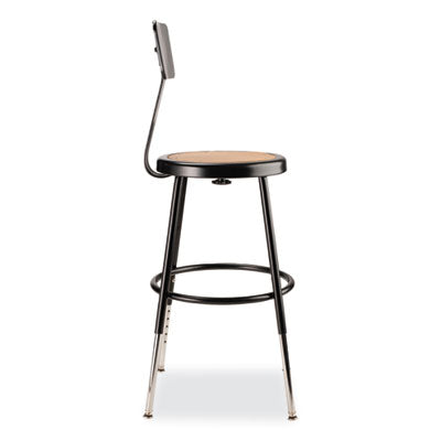 NPS 6200 Series 19-27 Inch Height Adjustable HD Stool with Backrest - 500 lb Weight Capacity (Set of 4) - Perfect for Office, Workshop, and Industrial Use