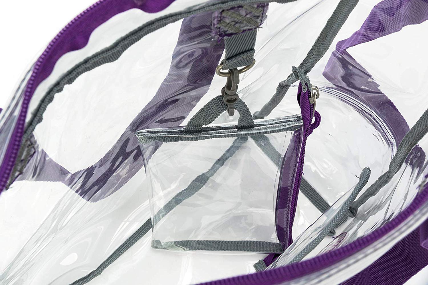 Durable Clear Tote Bag with Zipper - Heavy Duty Transparent Messenger Bag & Cosmetic Pouch | Perfect for Travel, Work, School & Shopping