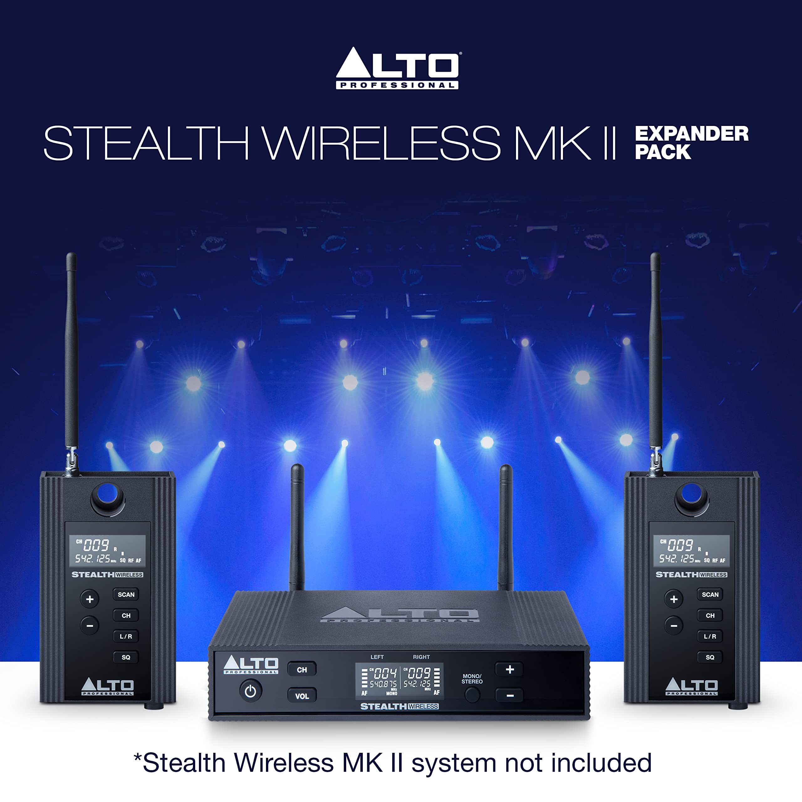 Alto Professional Stealth Wireless MKII Expansion Pack - Single Channel UHF Wireless Receiver for Active Speakers (Black) | Perfect for Live Performances, DJ Gigs & Studio Recordings