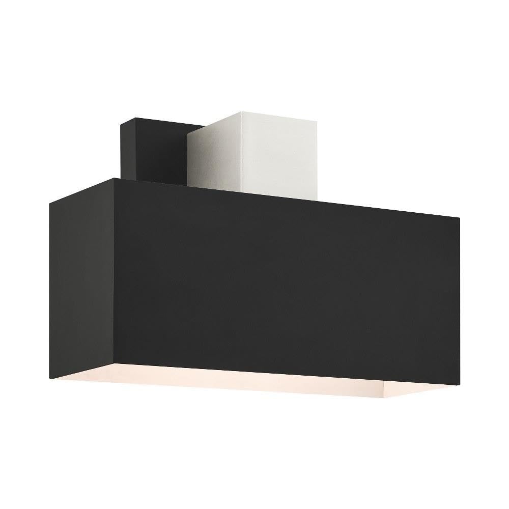 Livex Lighting Lynx 1-Light Black Outdoor ADA Wall Sconce - Waterproof Exterior Light Fixture for Porch, Patio, and Garden Lighting