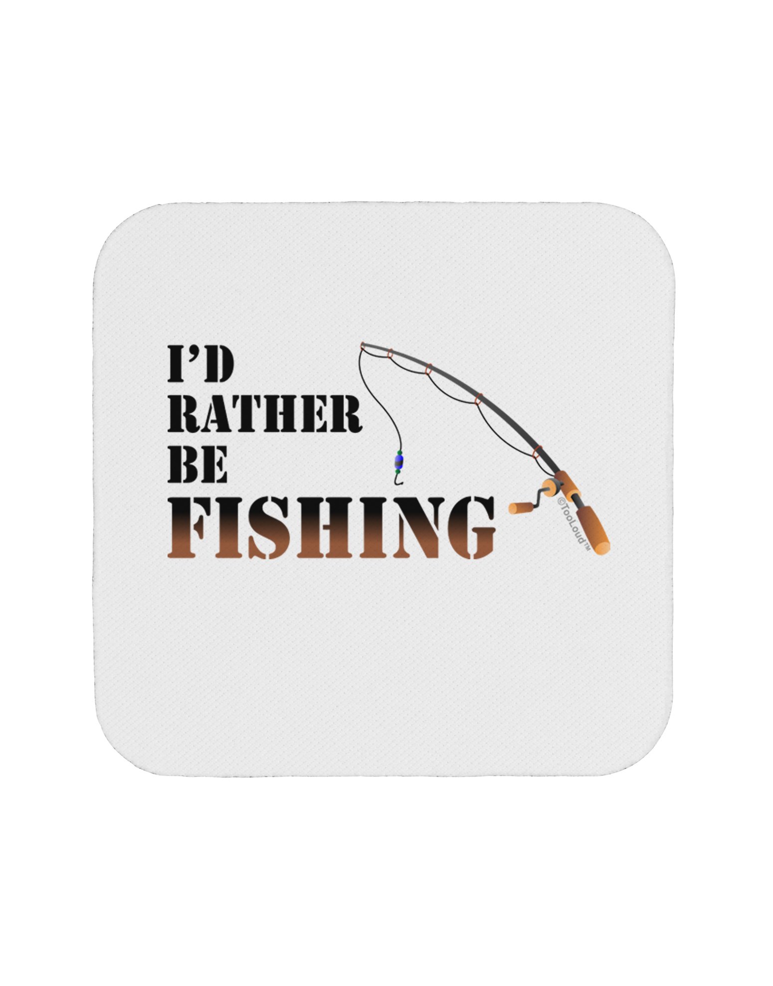 TooLoud I'd Rather Be Fishing Coaster Set - 4 Pack Absorbent Drink Coasters for Beer, Wine & Coffee - Perfect for Home Bar, Man Cave & Fishing Enthusiasts