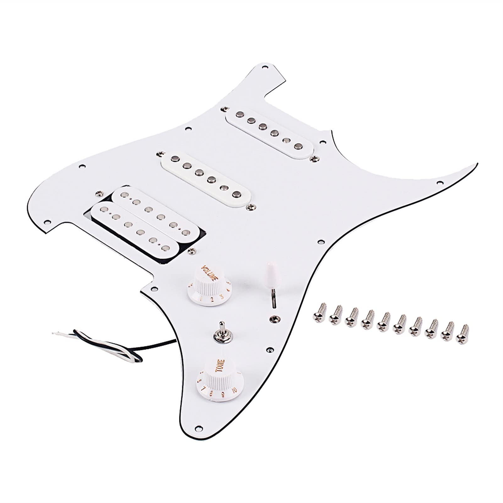 Pre-Wired Loaded Pickguard for Stratocaster - SSH Alnico Pickups - Ready to Install Electric Guitar Upgrade | Perfect for DIY Guitar Mods & Professional Setups