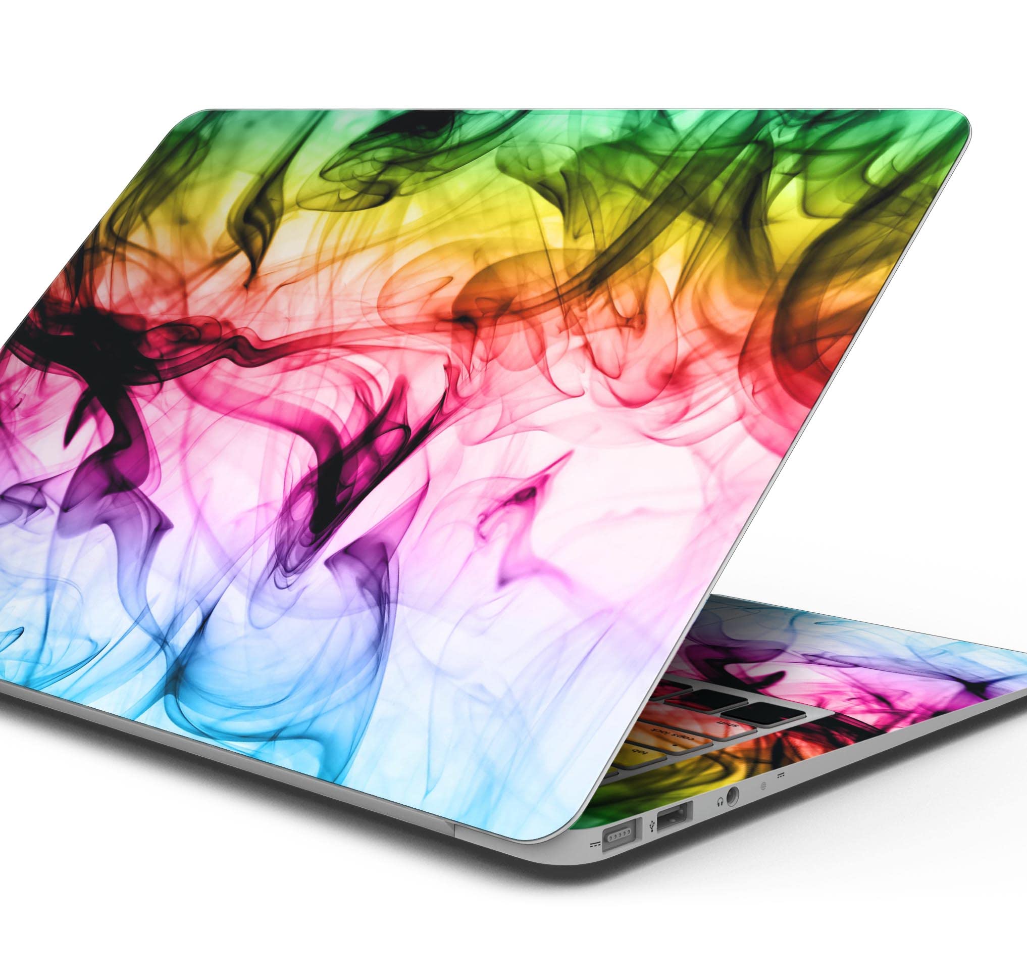 Neon Glowing Fumes Full-Body Wrap Scratch Resistant Decal Skin for MacBook 13