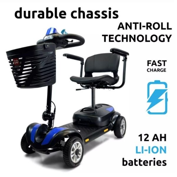 ComfyGo Z4 Lightweight Portable Mobility Scooter for Adults - Foldable Electric Scooter for Seniors & Disabled - Perfect for Travel, Shopping & Outdoor Activities