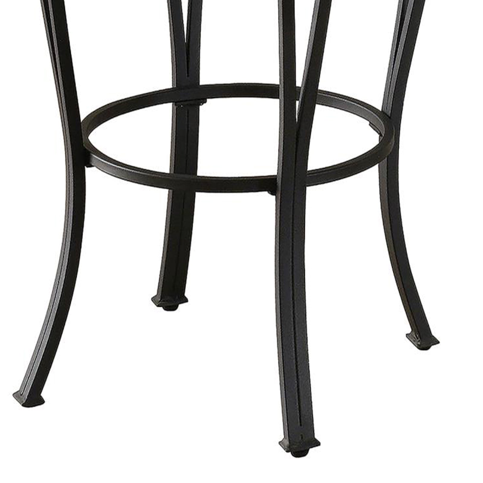 Black Swivel Bar Stool with Upholstered Seat - Adjustable Height Modern Kitchen Counter Stool for Home, Bar, Restaurant & Office Use